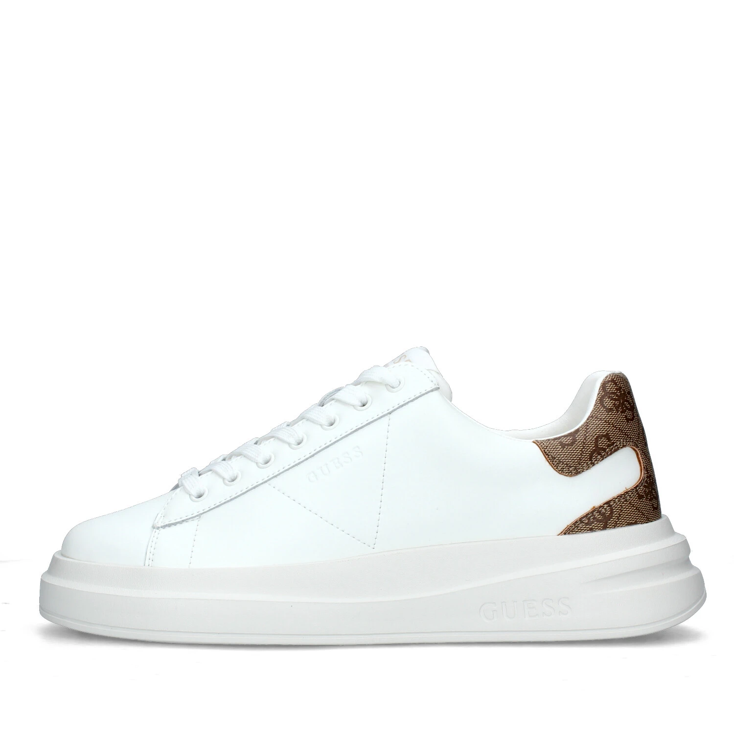 SNEAKERS PLATFORM CON LOGHI ELBA CARRYOVER UOMO BIANCO BEIGE