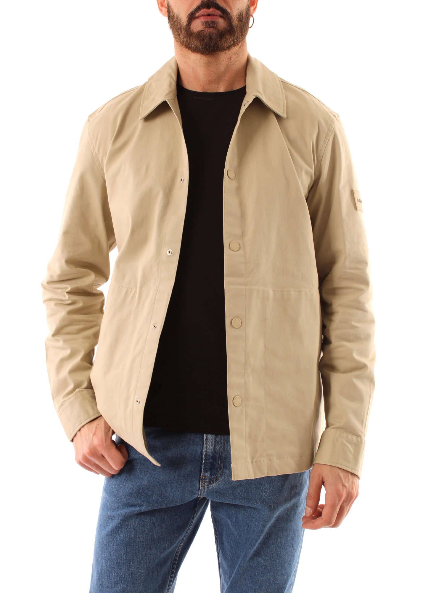 GIACCA IN COTONE UOMO BEIGE