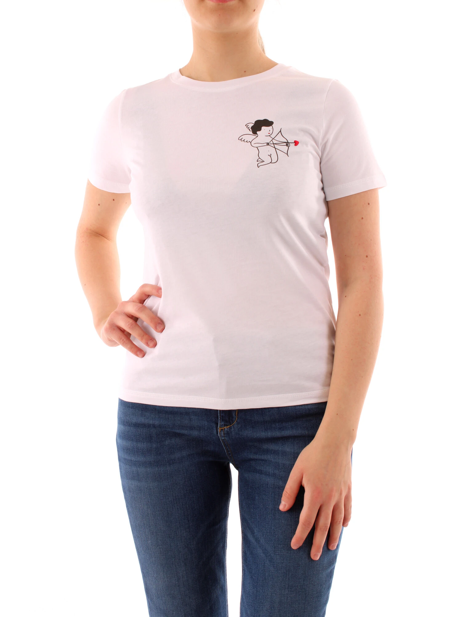 T-SHIRT MANICA CORTA CUPIDO DONNA BIANCO