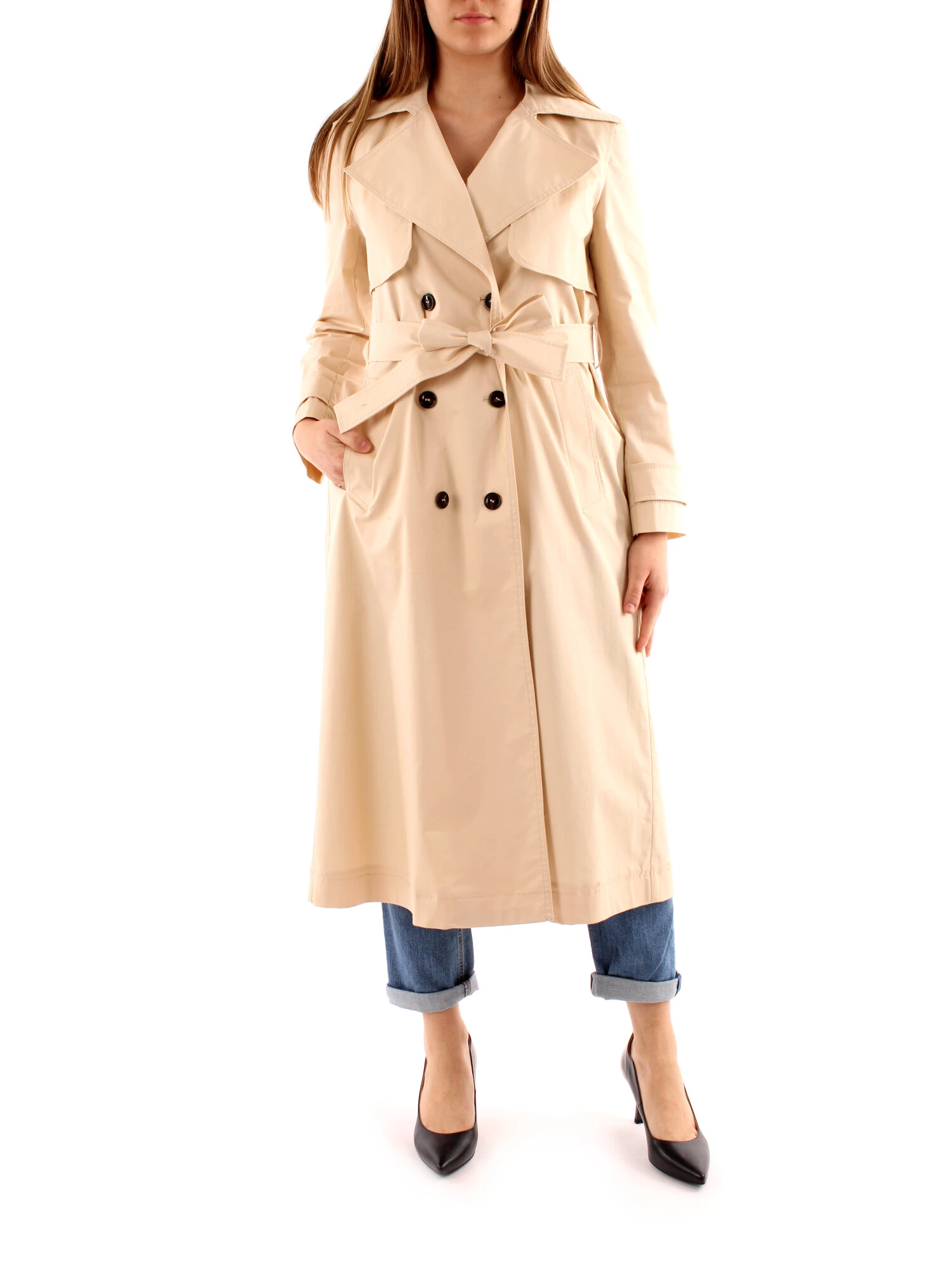 TRENCH DOPPIOPETTO ANTIGOCCIA DONNA BEIGE