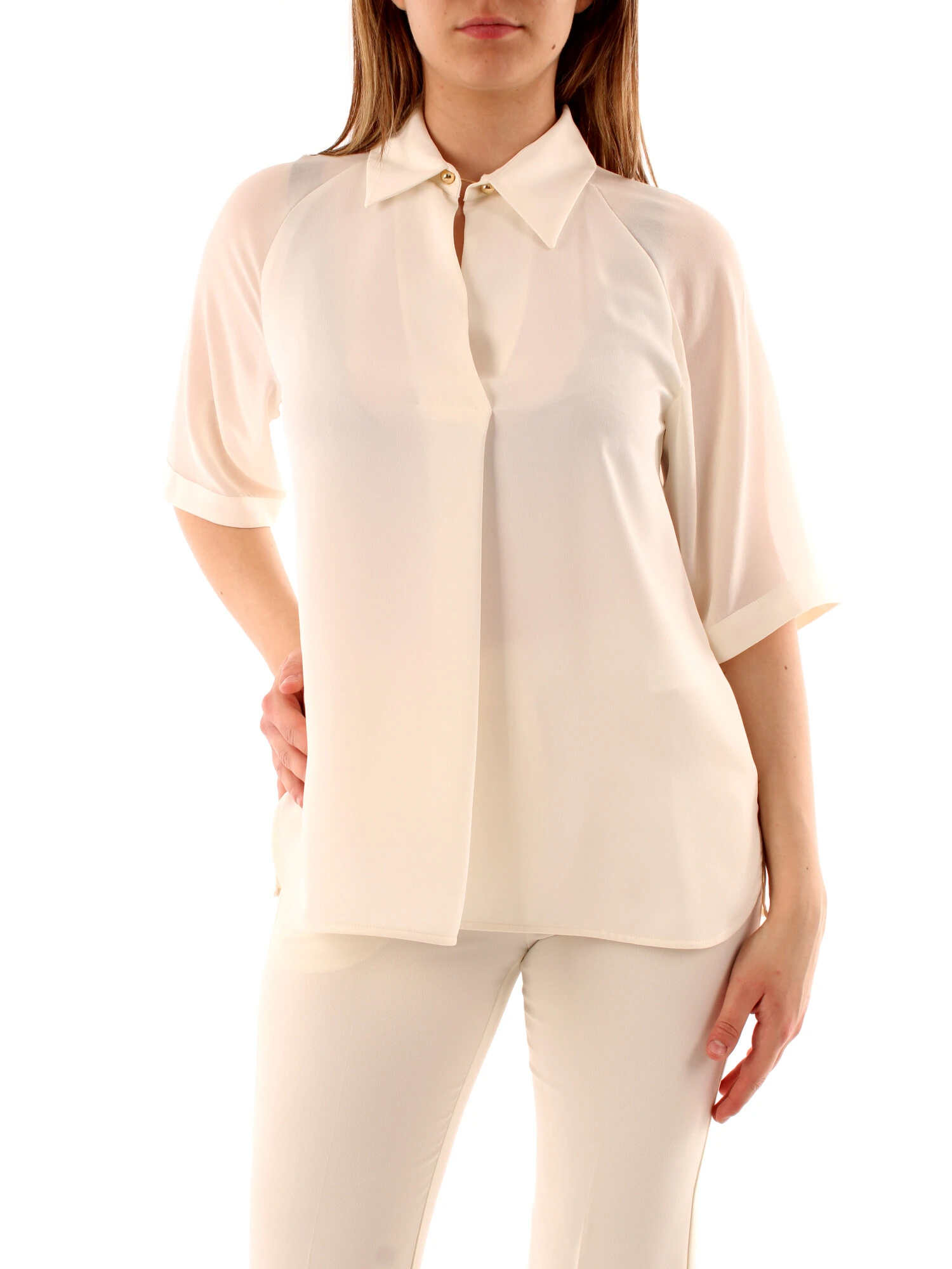 BLUSA IN CRÊPE ART.365 DONNA BIANCO