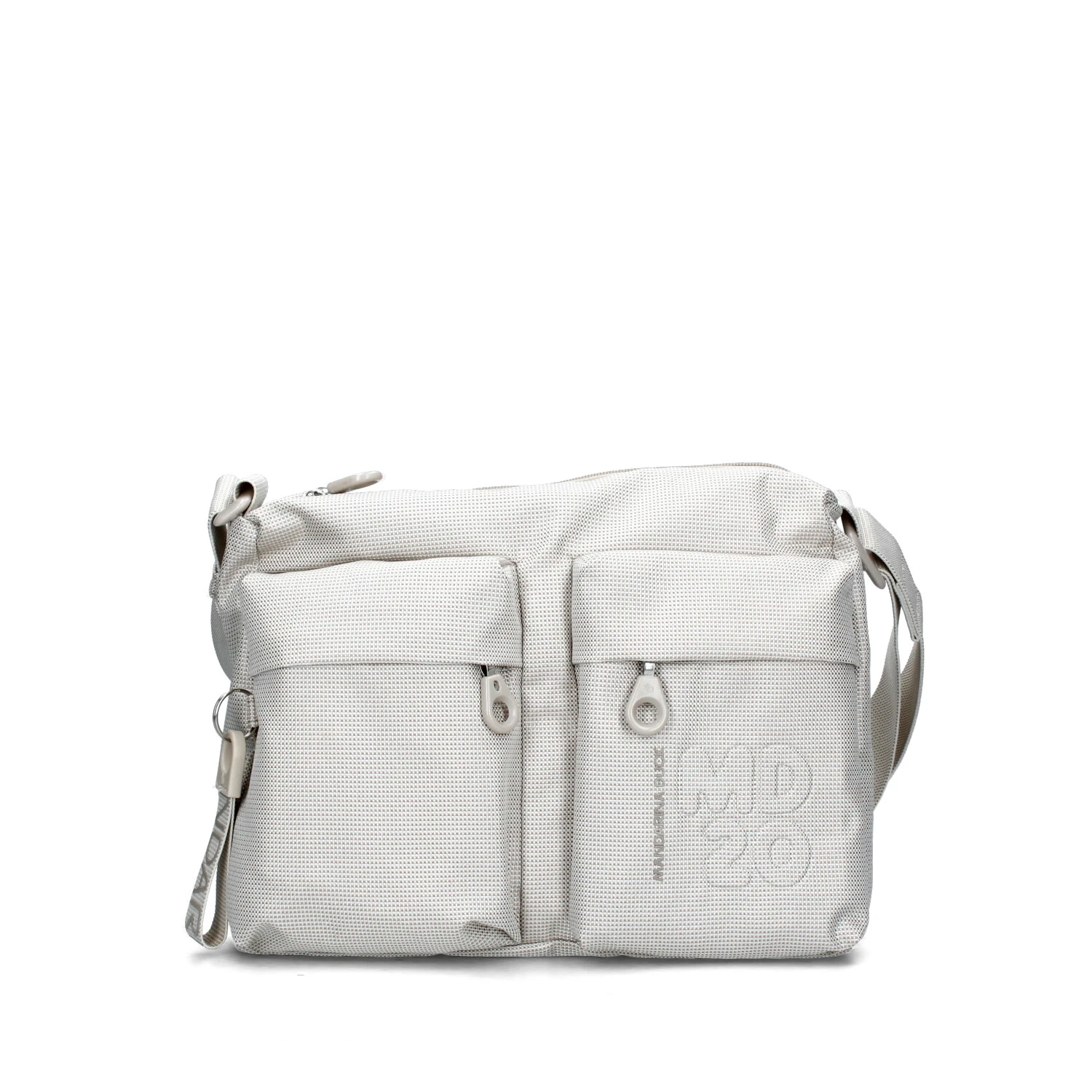 BORSA A TRACOLLA MD20 CON DOPPIE TASCHE DONNA BIANCO