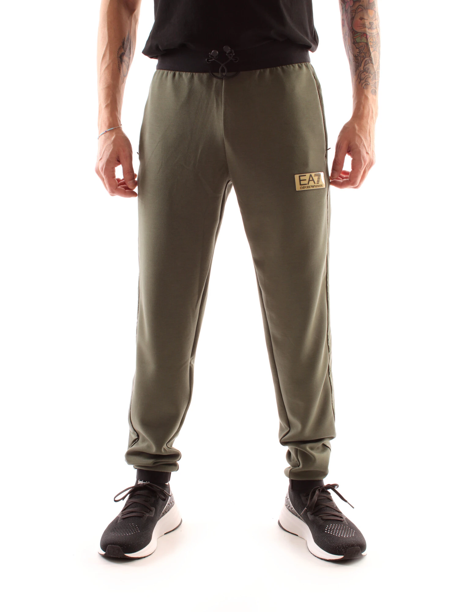 PANTALONI JOGGERS CON LOGO UOMO VERDE