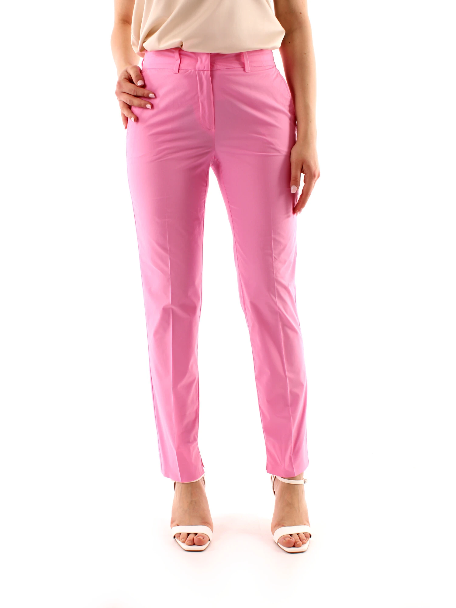 PANTALONI CHINO IN COTONE DONNA ROSA