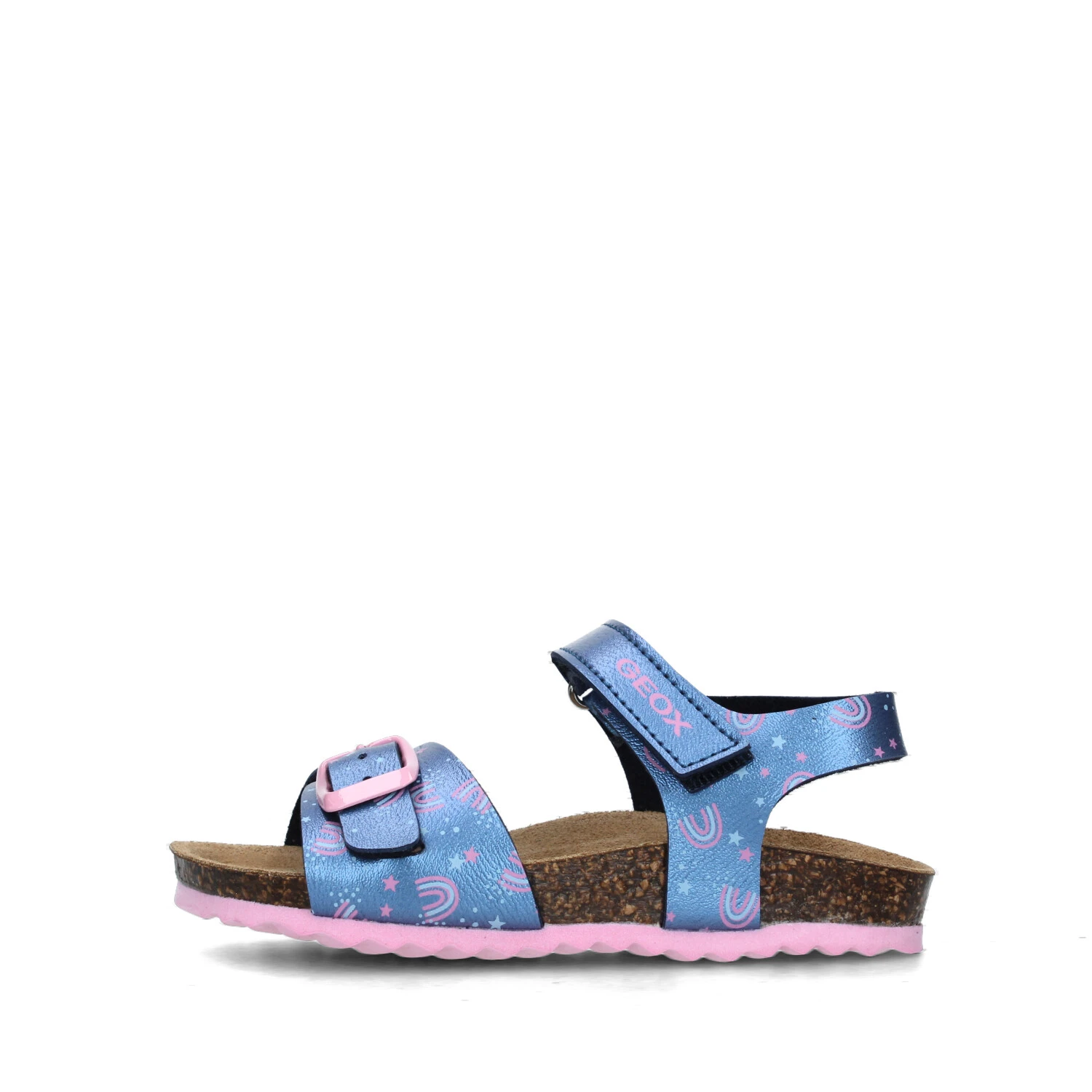 SANDALI BASSI CHALKI CON STELLINE BAMBINA BLU ROSA