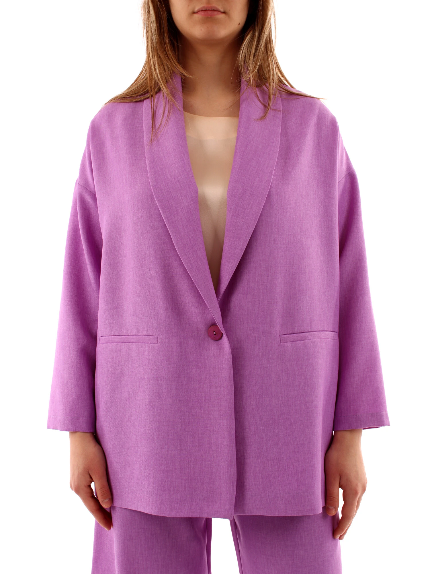 GIACCA BLAZER MONOPETTO OVER DONNA LILLA