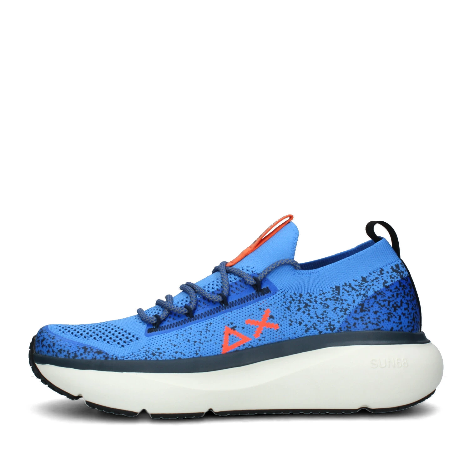 SNEAKERS PLATFORM JUPITER KNIT MULTICOLORE CON INSERTI FLUO UOMO BLU CHIARO