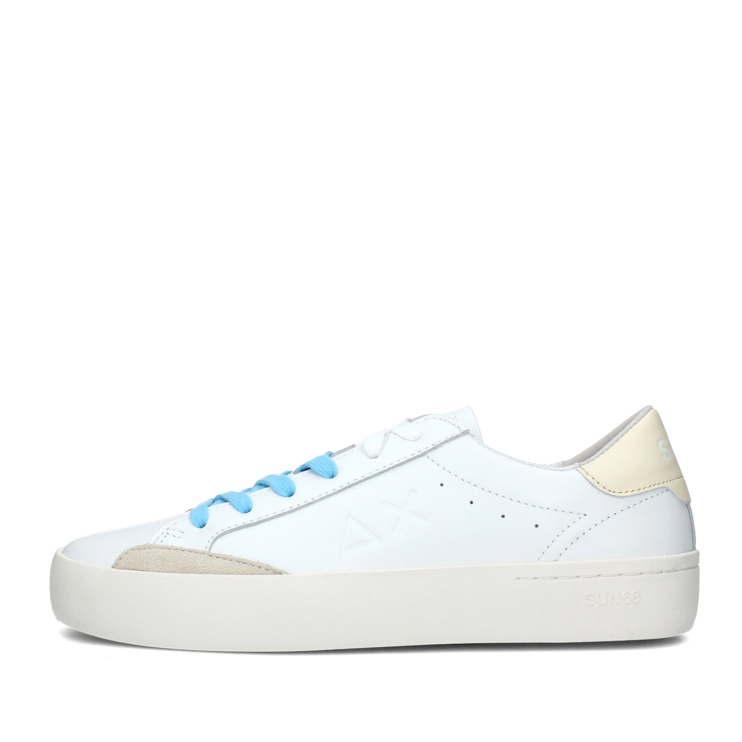 SNEAKERS BASSE STREET CON LOGO LATERALE UOMO BIANCO BEIGE