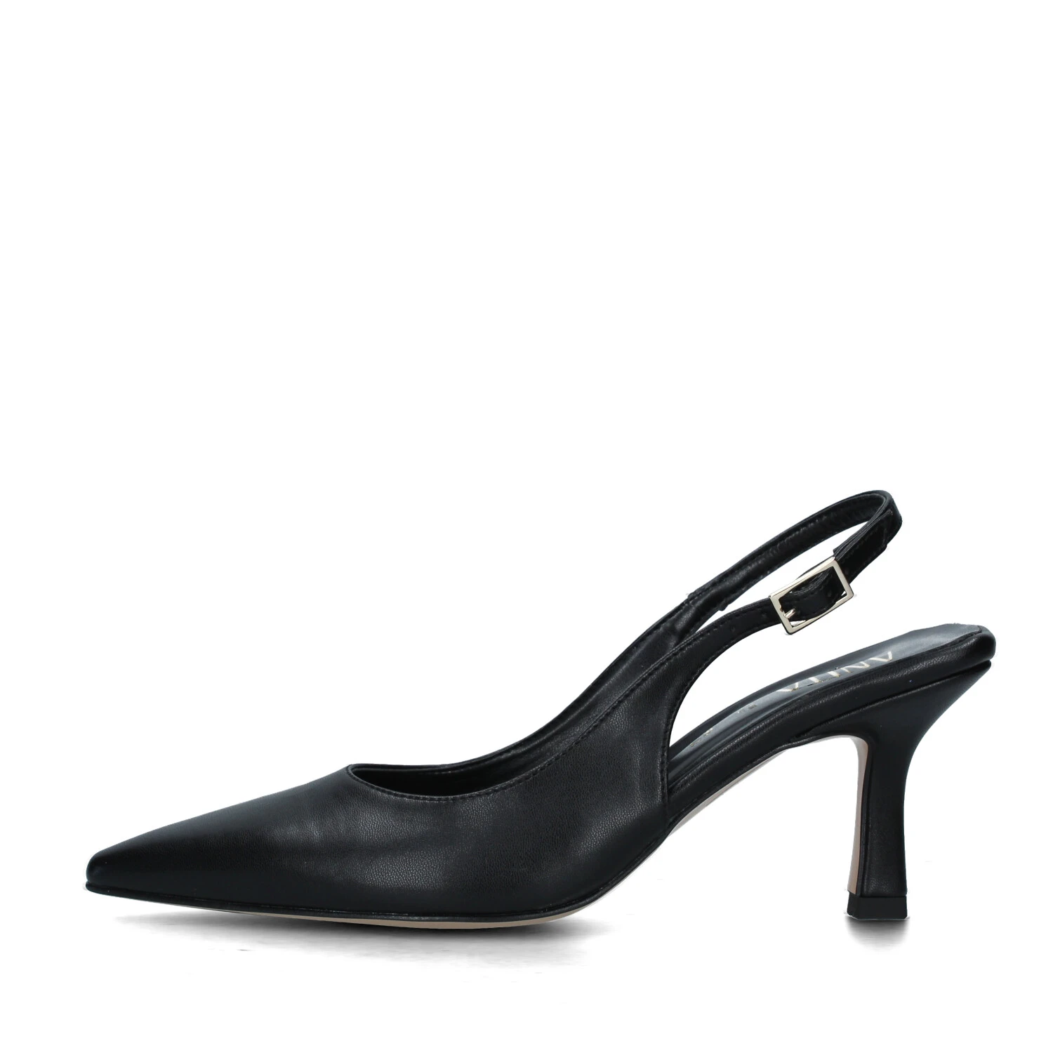 SLINGBACK CON TACCO E SOLETTA IN PELLE DONNA NERO