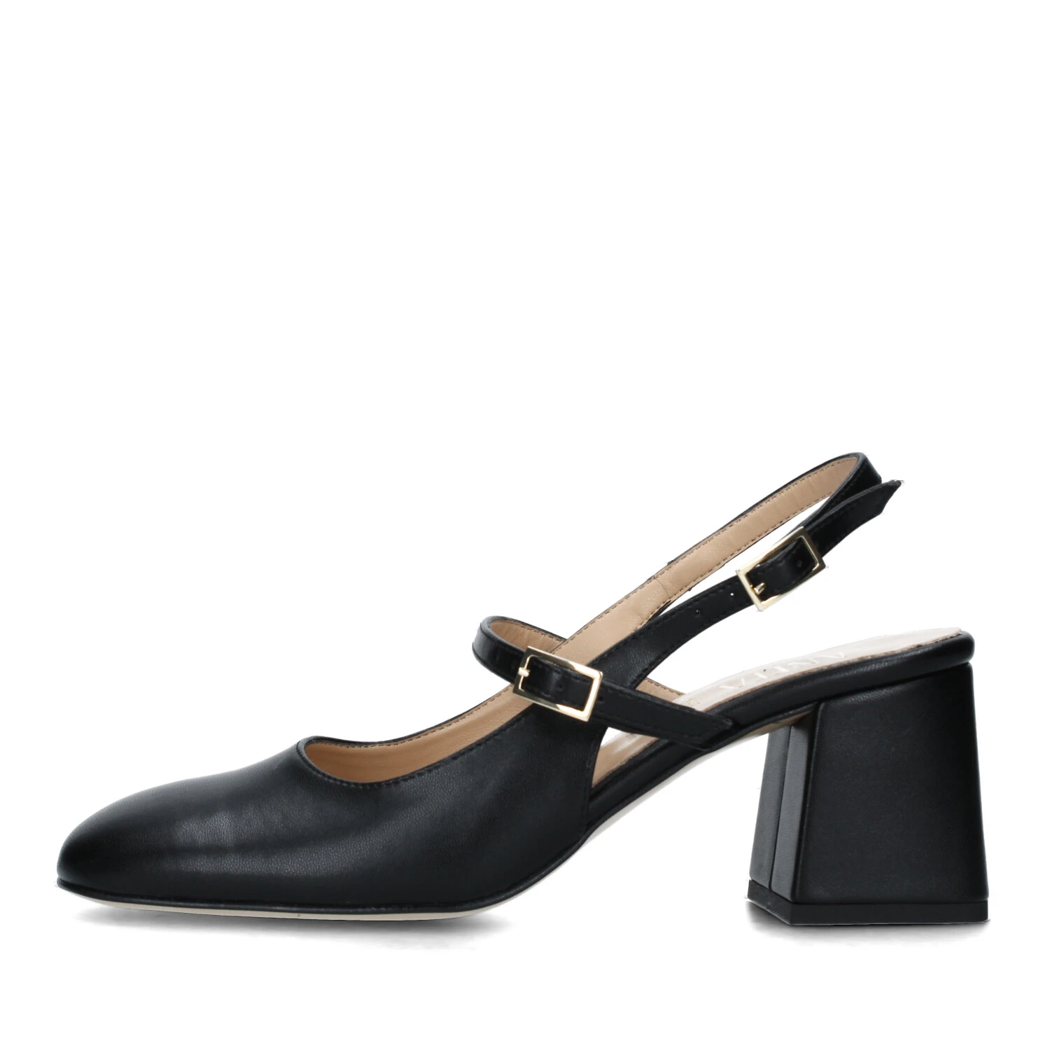 SLINGBACK CON DOPPIO CINTURINO REGOLABILE DONNA NERO