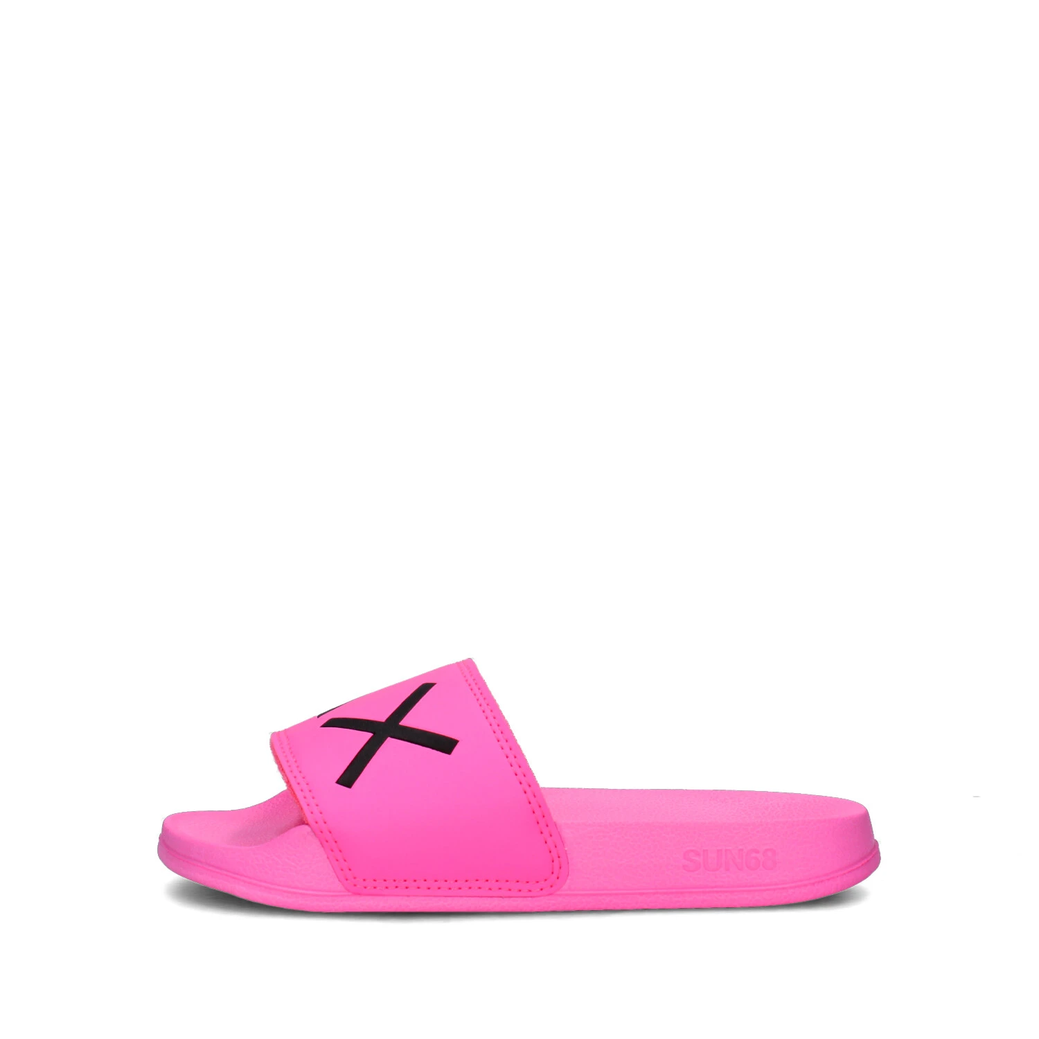 SANDALI MARE CON LOGO BAMBINA FUCSIA NERO