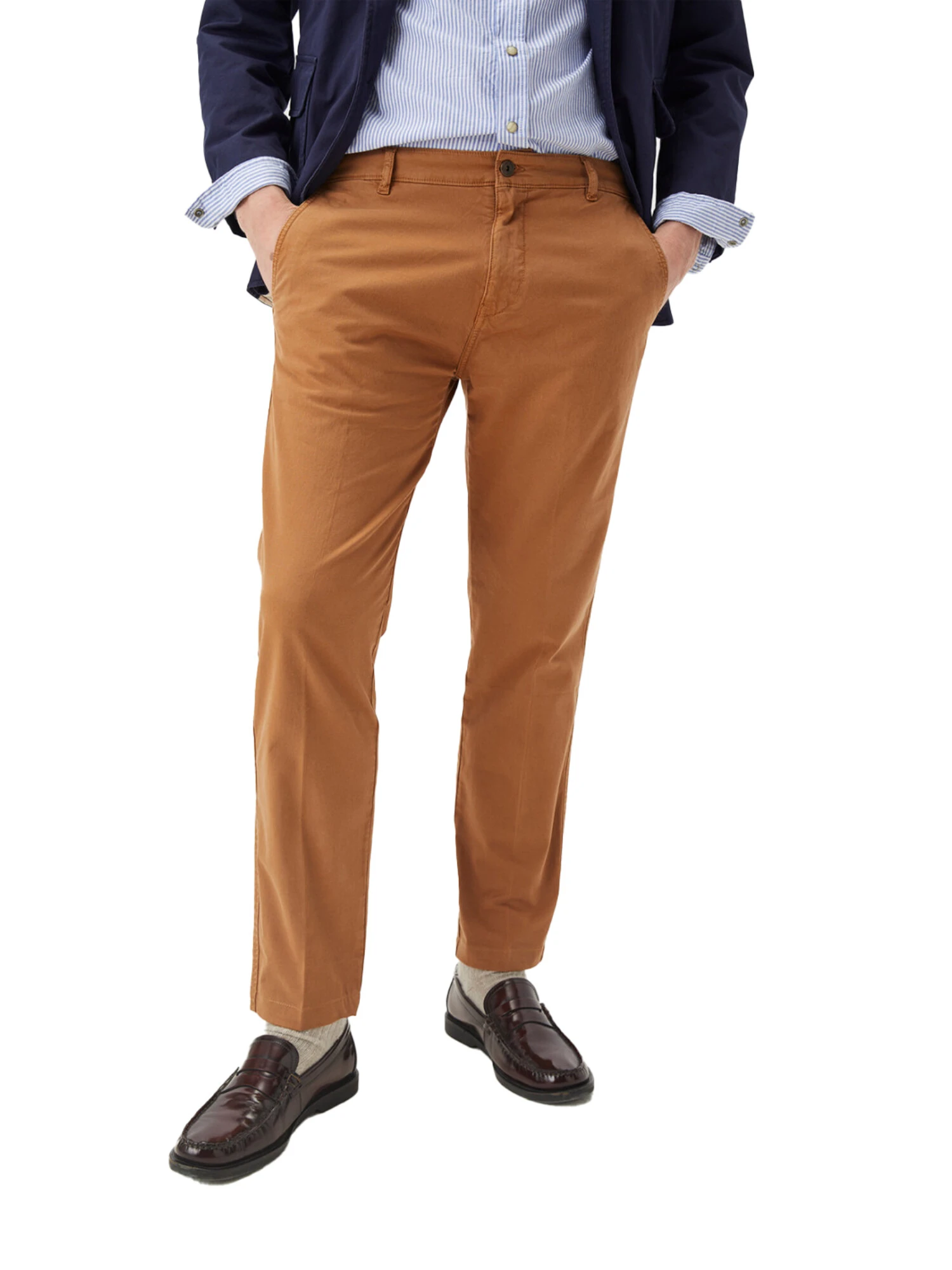 PANTALONI CHINO UOMO MARRONE