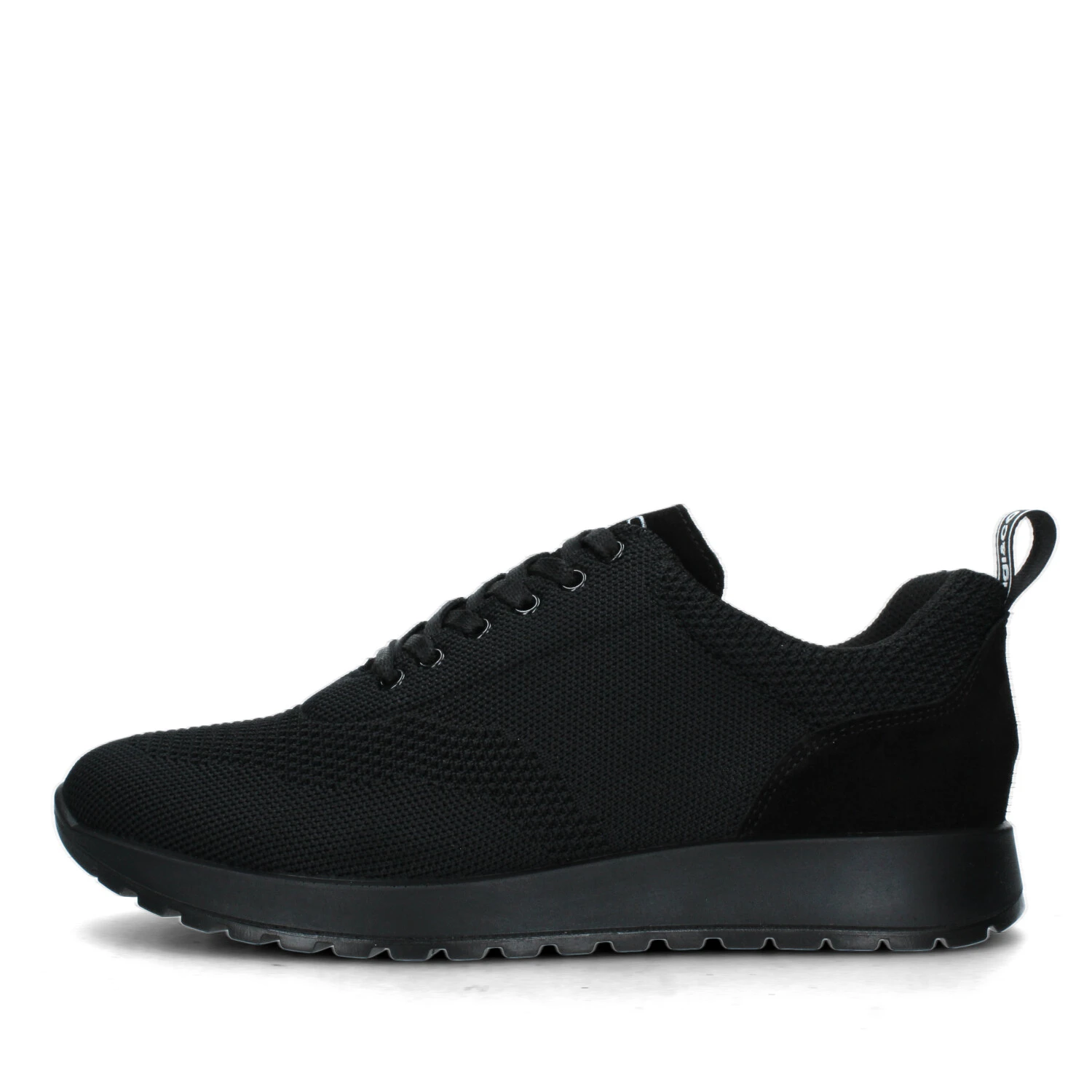 SNEAKERS PLATFORM IN MAGLIA CON INSERTO SCAMOSCIATO UOMO NERO