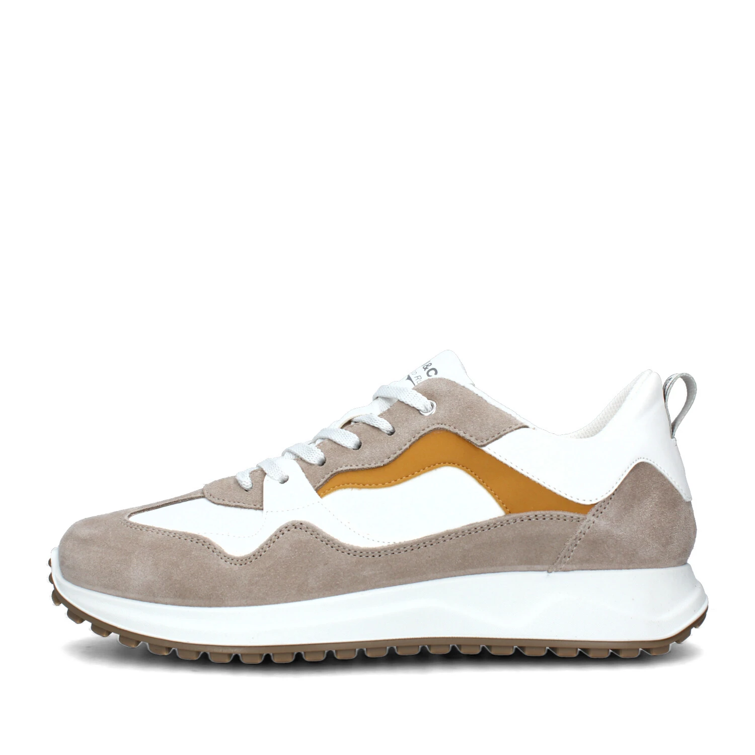 SNEAKERS PLATFORM MULTICOLORE UOMO BEIGE BIANCO