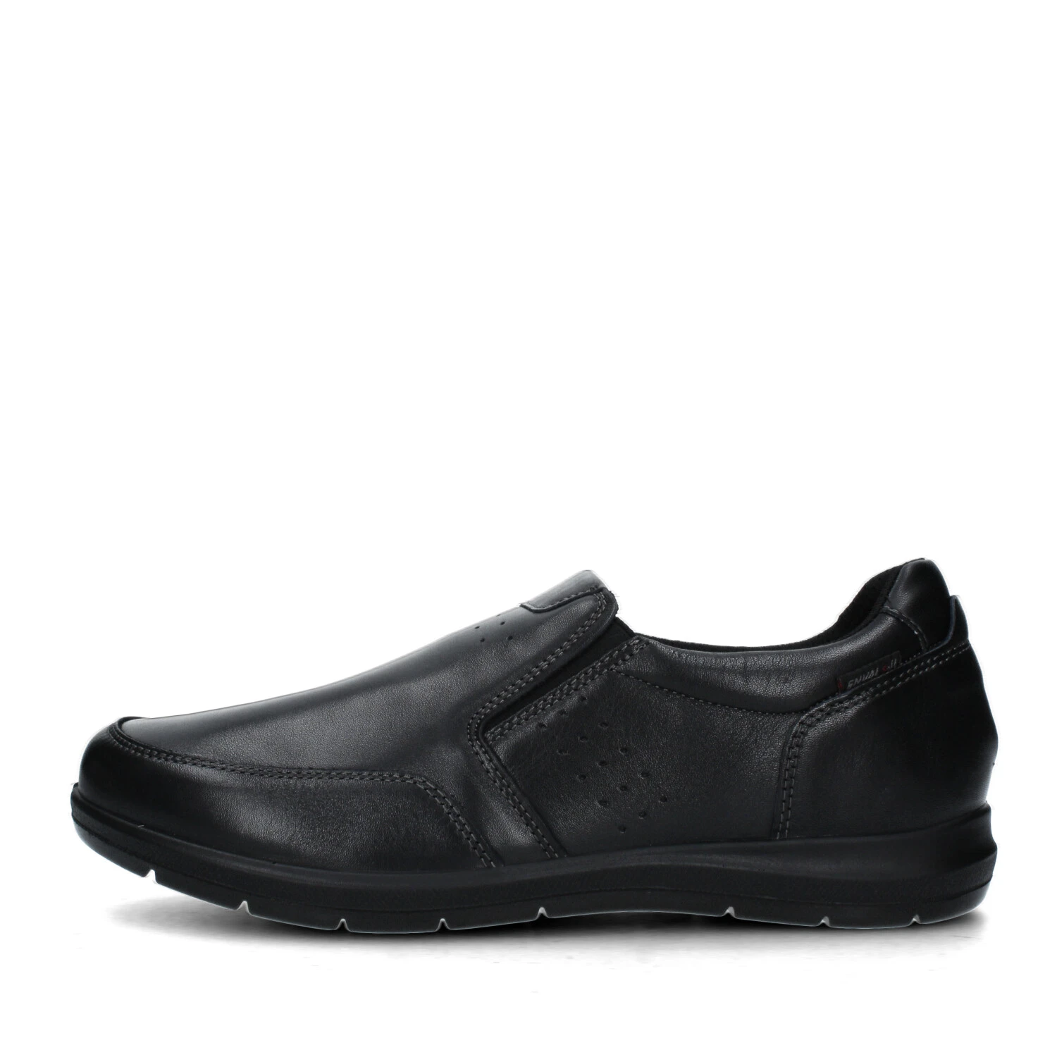 SNEAKERS SLIP ON IN PELLE CON FORI UOMO NERO