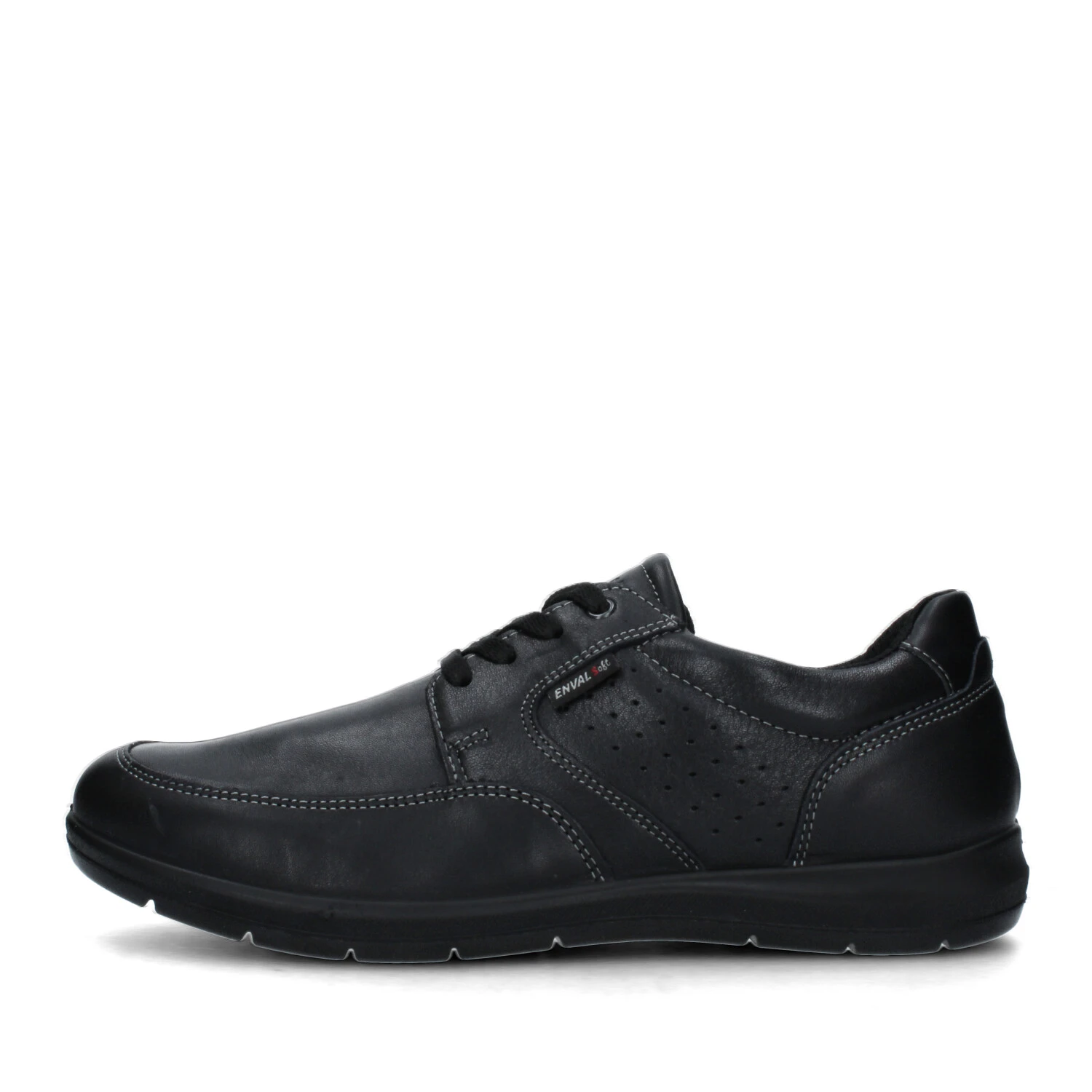 SNEAKERS BASSE CON IMPUNTURE E LOGHETTO UOMO NERO