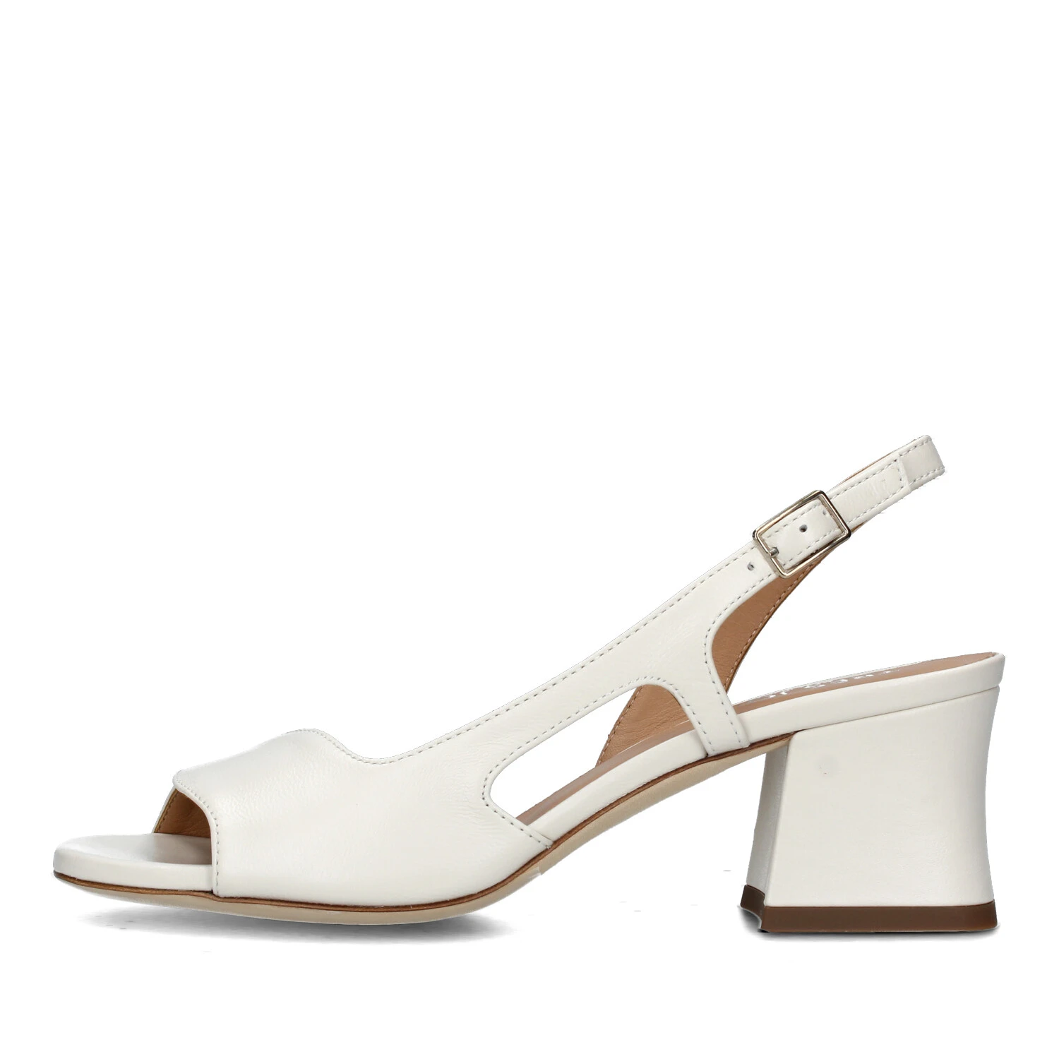 SANDALI TACCO ALTO IN PELLE DONNA BIANCO