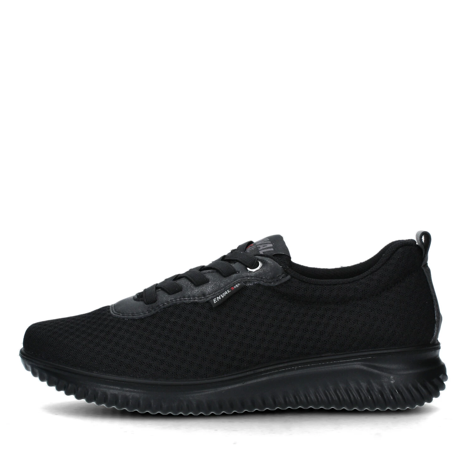 SNEAKERS BASSE IN TESSUTO CON LOGO LATERALE DONNA NERO