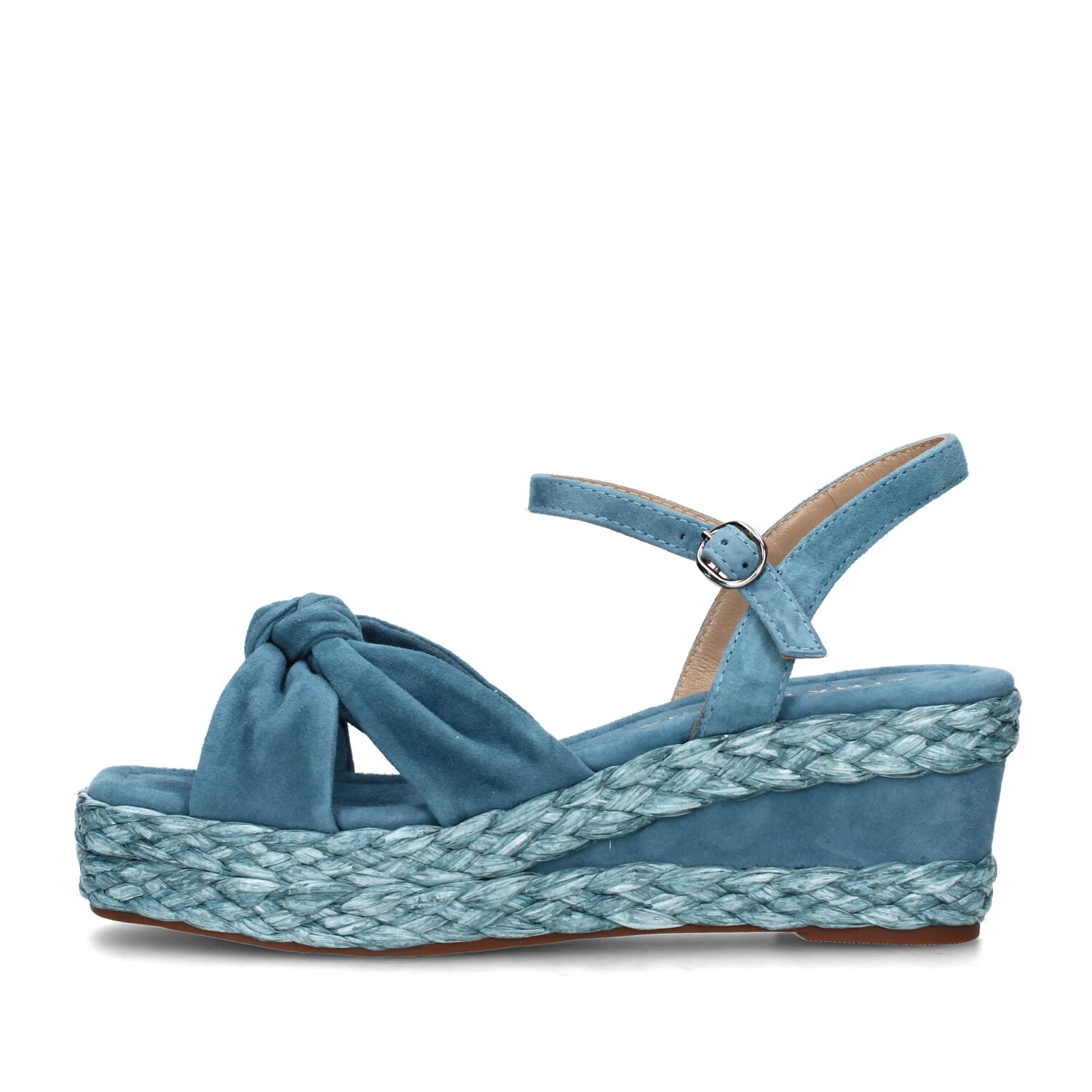 SANDALI CON ZEPPA E NODO DONNA BLU JEANS