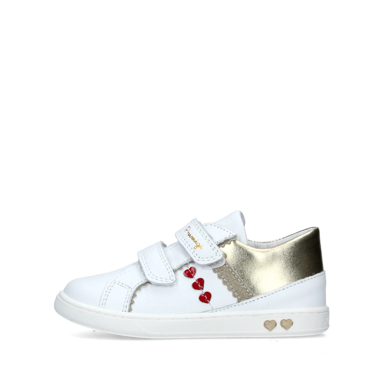 SNEAKERS BASSE LIKE BICOLORE BAMBINA BIANCO ORO