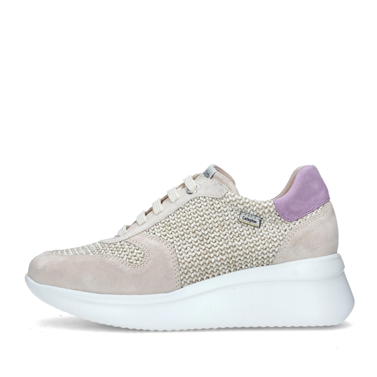 SNEAKERS PLATFORM HANNA CON TRAMA A INTRECCIO DONNA BEIGE