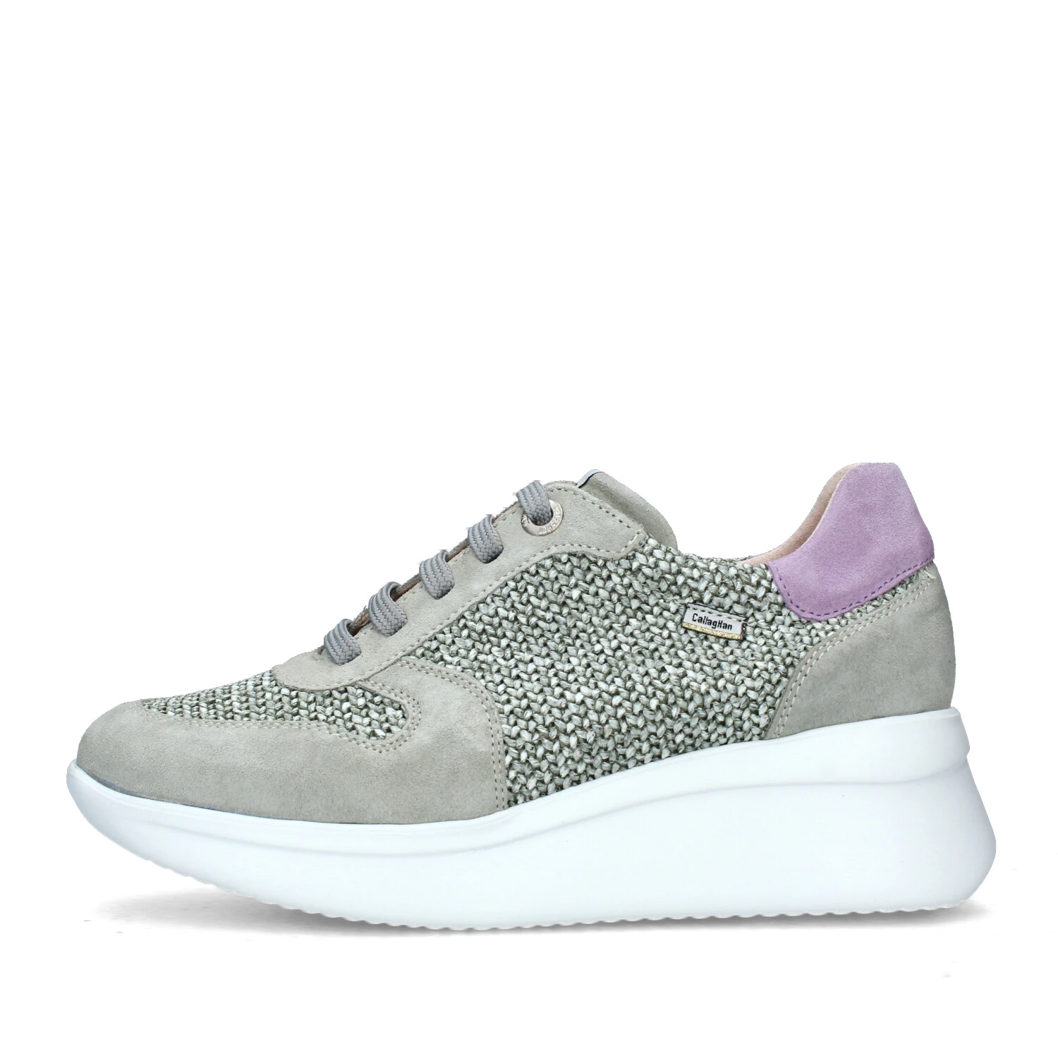 SNEAKERS PLATFORM HANNA CON TRAMA A INTRECCIO DONNA VERDE OLIVA