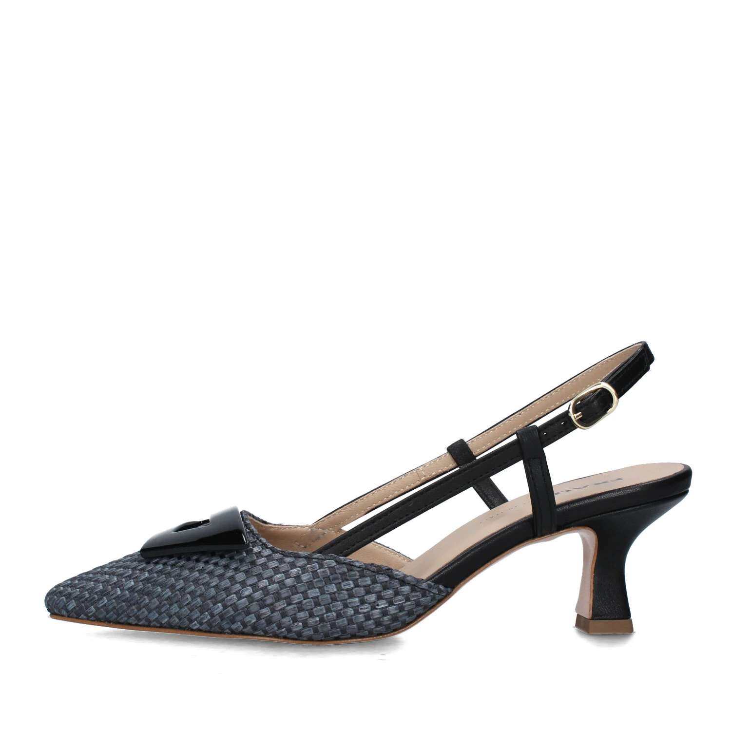 SLINGBACK CON TRAMA INTRECCIO DONNA NERO