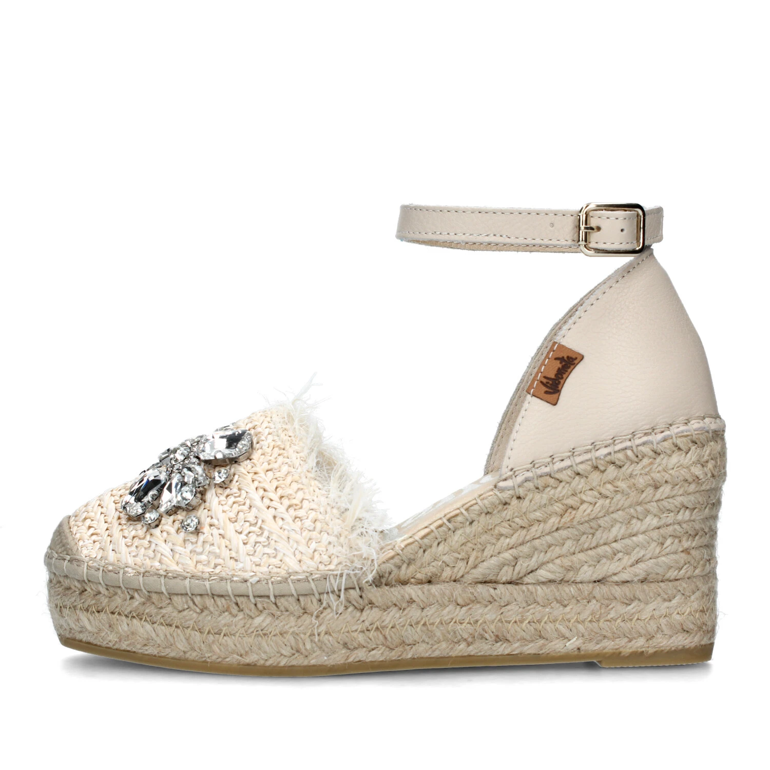 ESPADRILLAS CON ZEPPA E GIOIELLO DONNA BEIGE