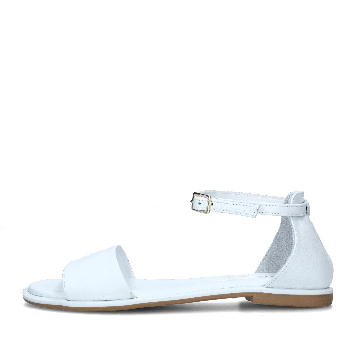 SANDALI TACCO BASSO E CINTURINO REGOLABILE OUTSOLE DONNA BIANCO