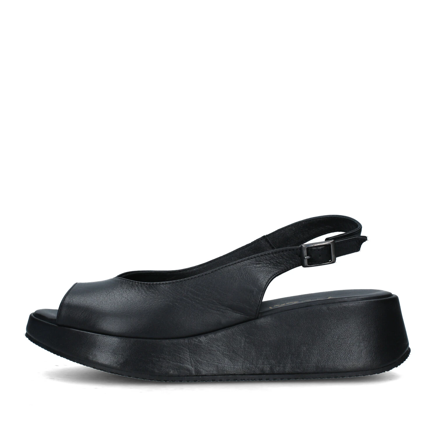 SANDALI CON ZEPPA E CINTURINO REGOLABILE OUTSOLE DONNA NERO