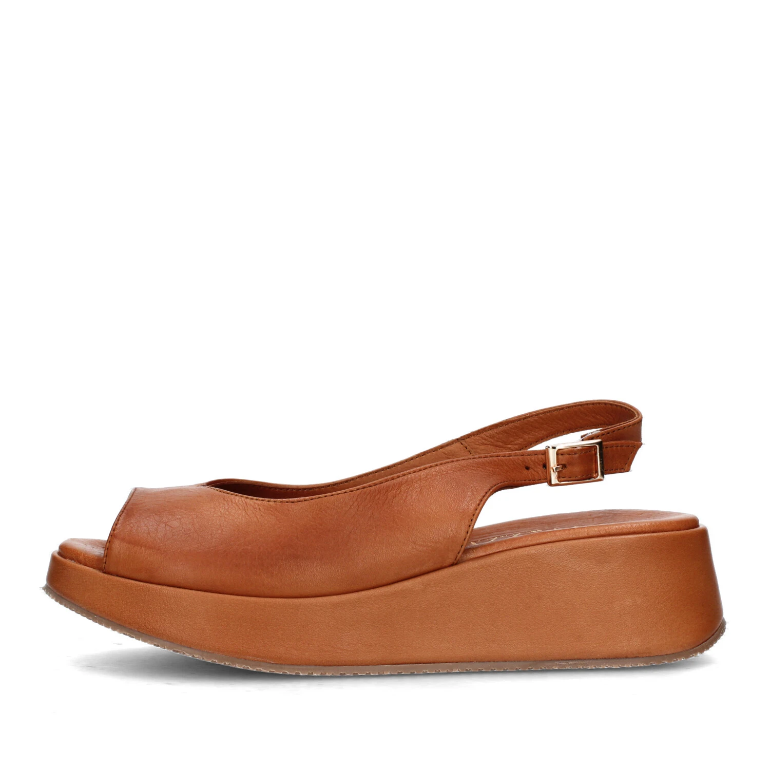 SANDALI CON ZEPPA E CINTURINO REGOLABILE OUTSOLE DONNA CUOIO