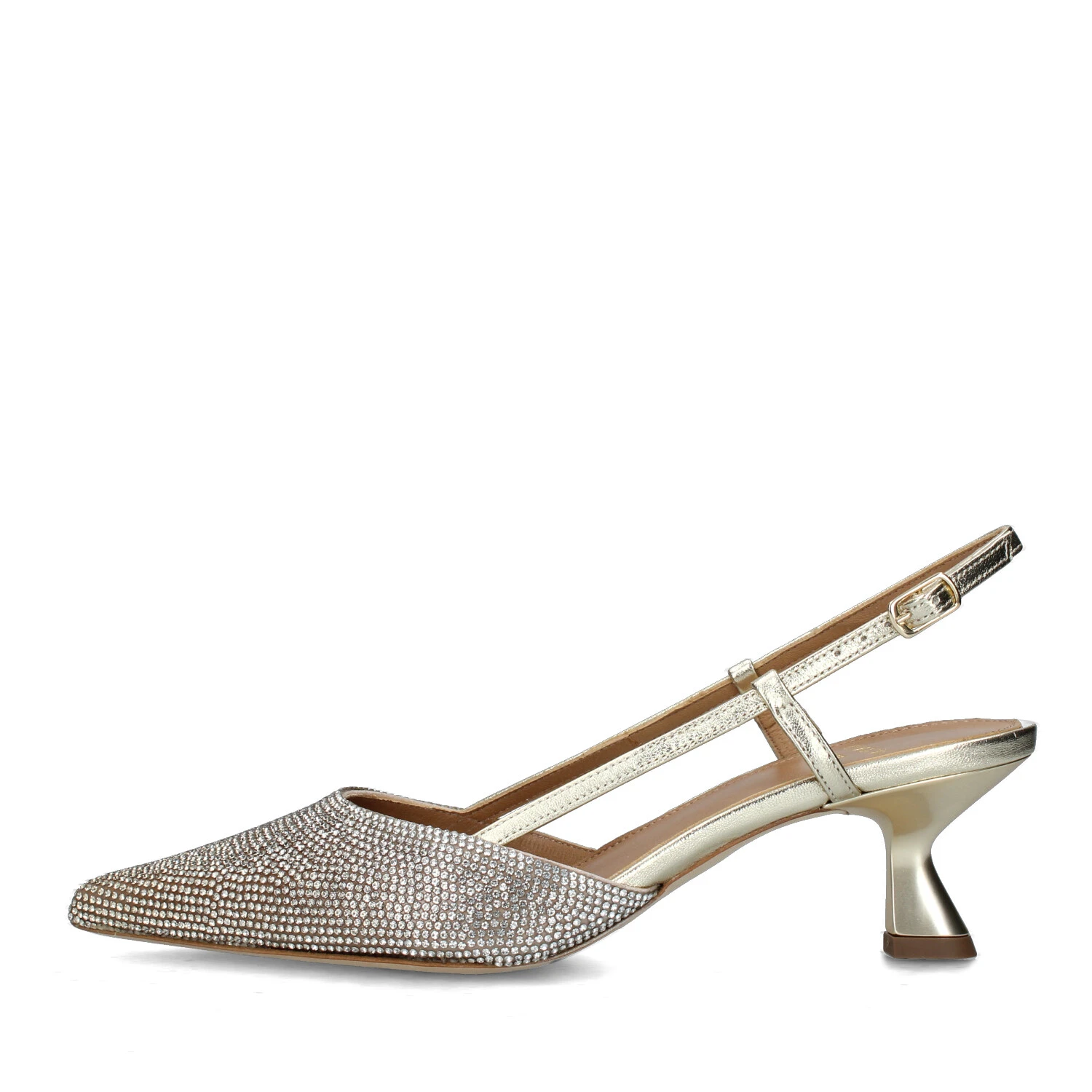 SLINGBACK CON STRASS IN TINTA DONNA ORO