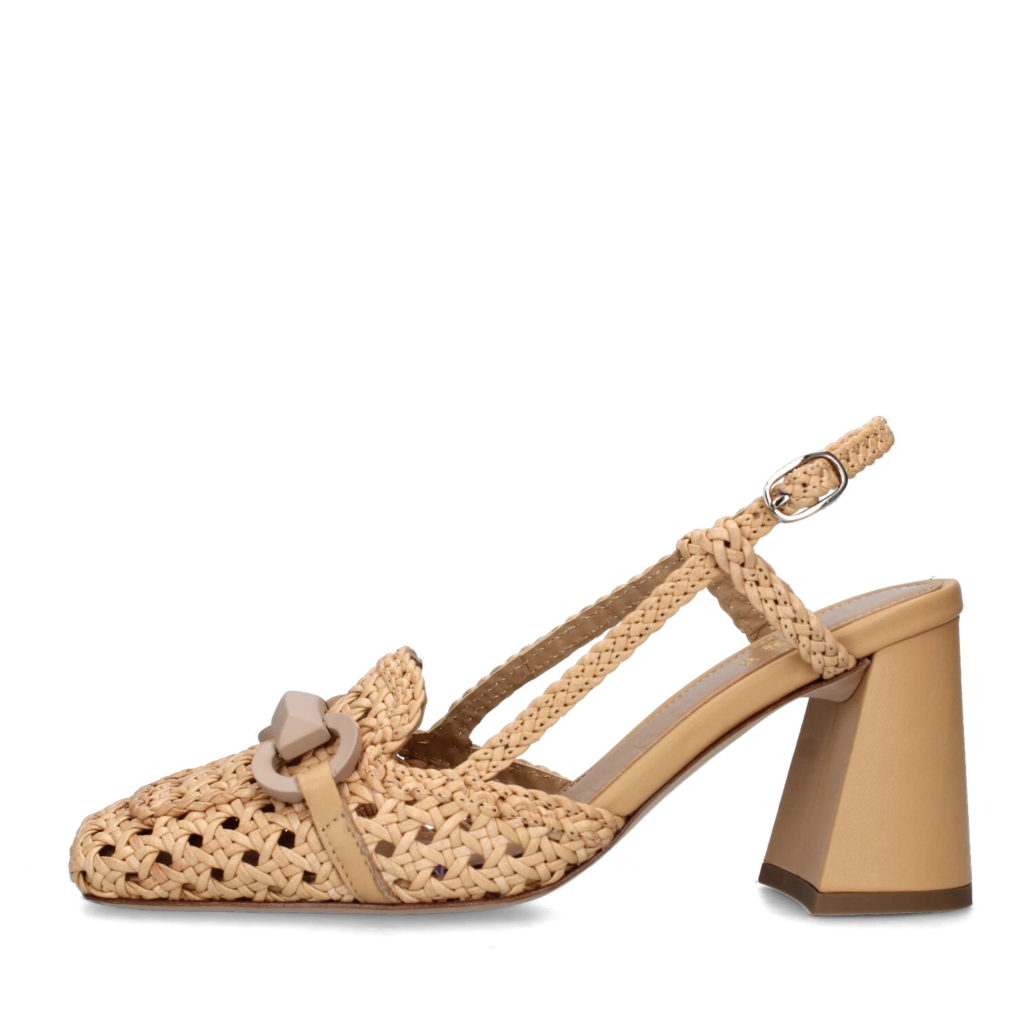 SLINGBACK CON TRAMA A RETE DONNA BEIGE