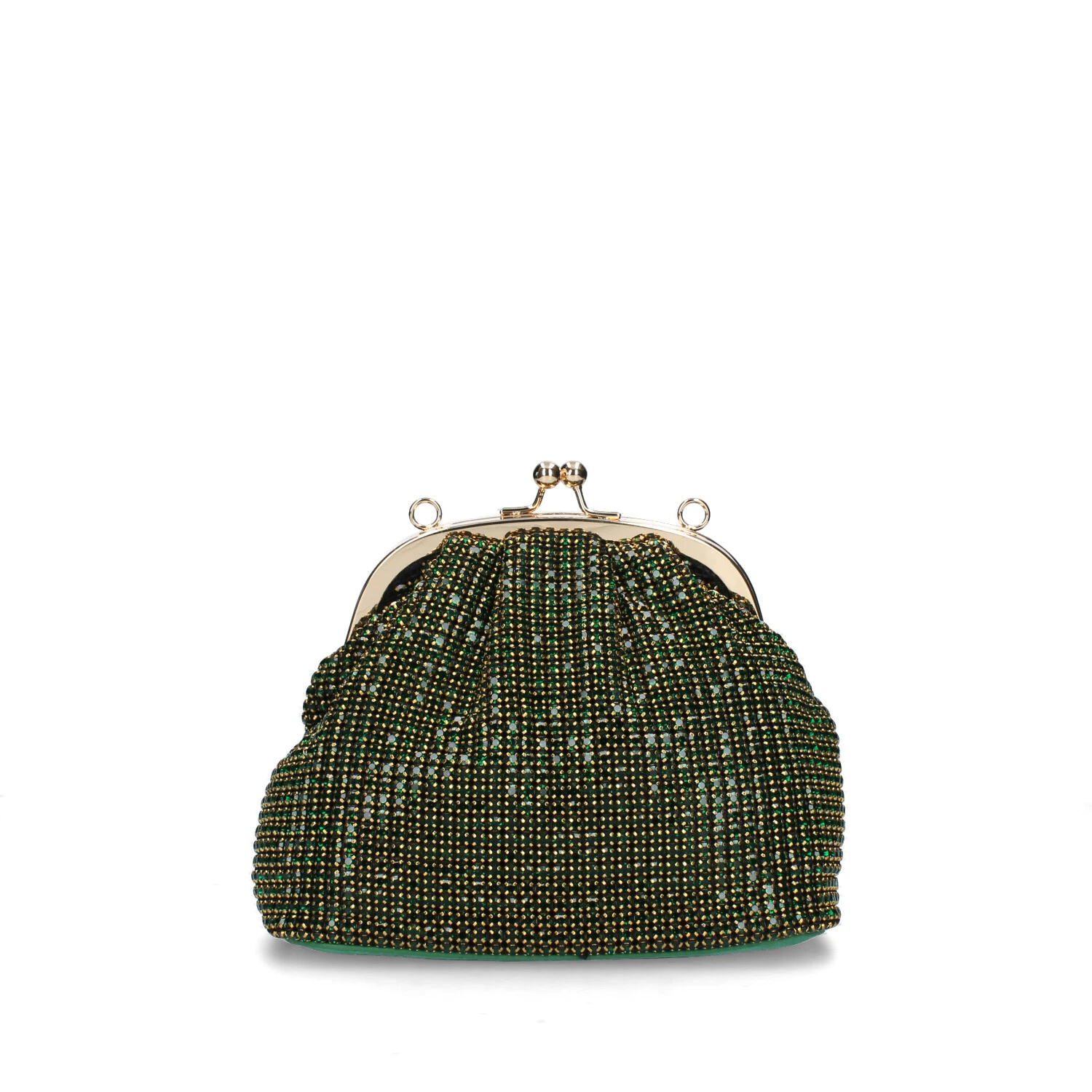 POCHETTE CON TRAMA IN STRASS E TRACOLLINA DONNA VERDE