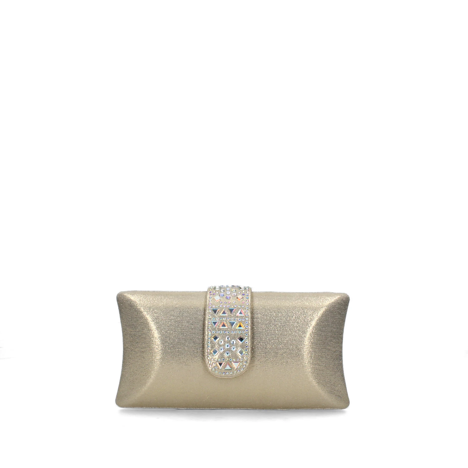 POCHETTE CON STRASS MULTIFORME DONNA ORO