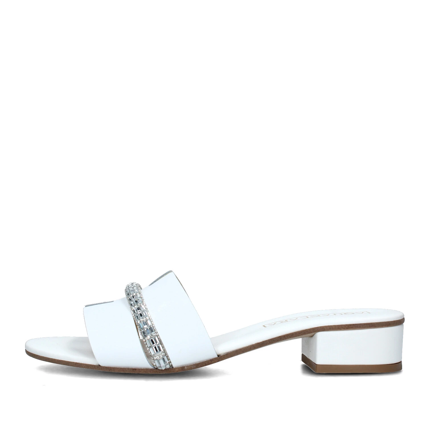 CIABATTE CON STRASS BICOLORE DONNA BIANCO