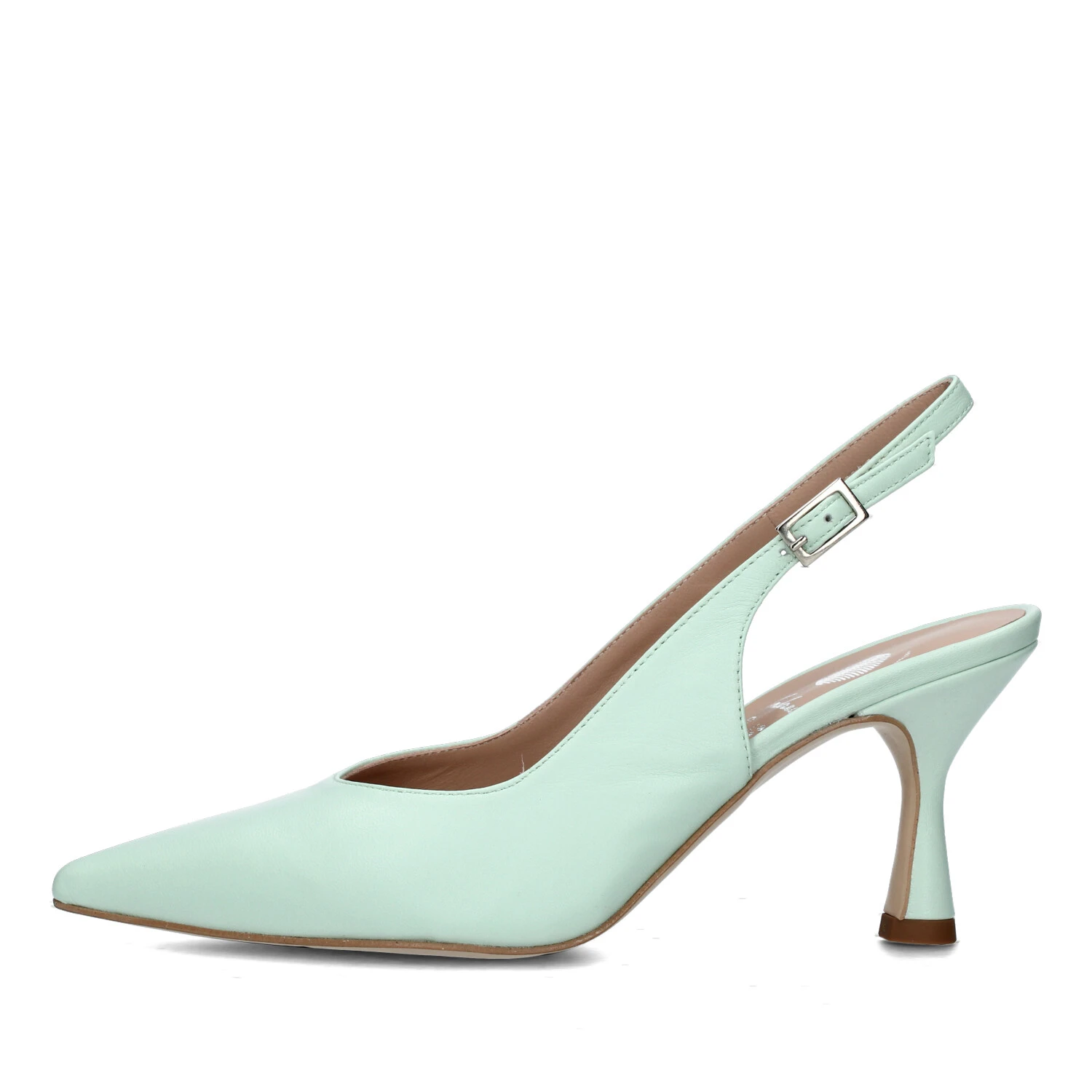 SLINGBACK IN PELLE CON CINTURINO REGOLABILE DONNA VERDE