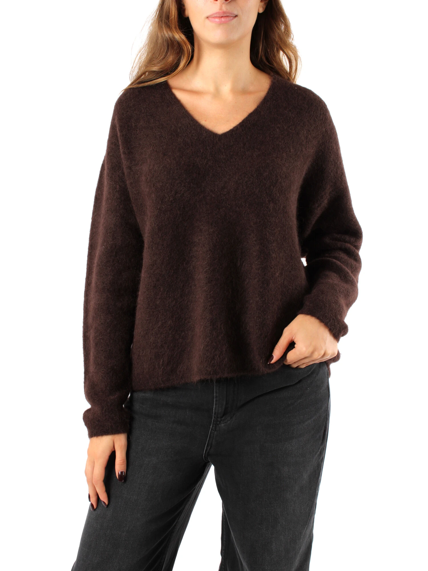 Maglia marrone donna best sale