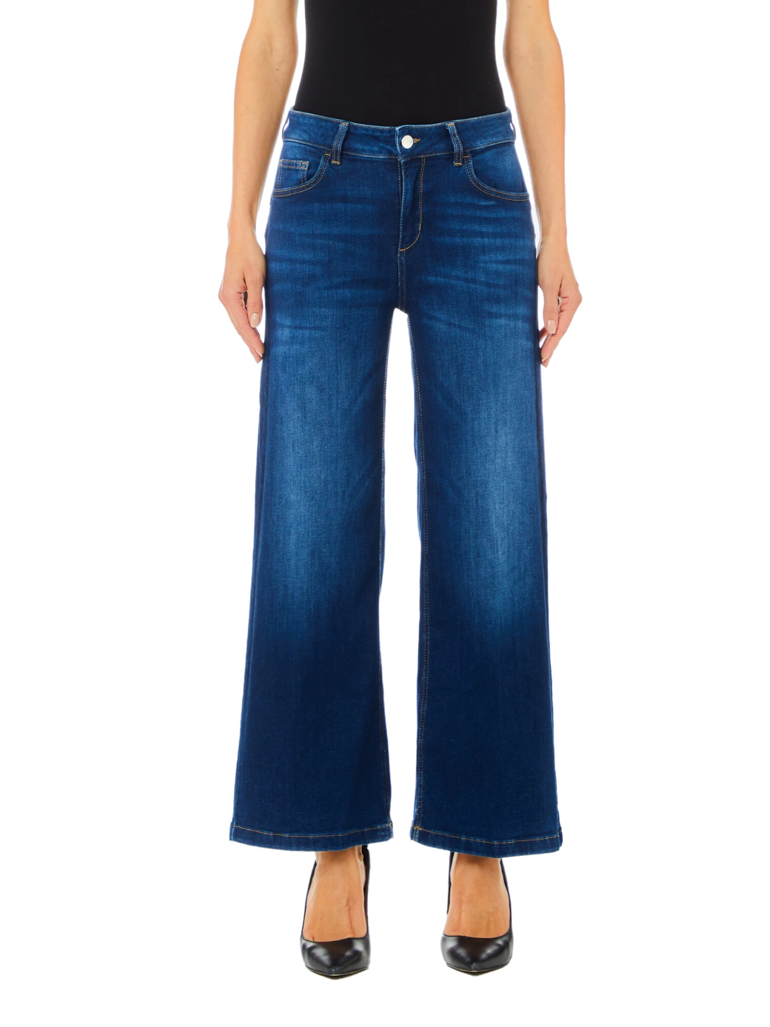 Jeans gamba larga donna deals