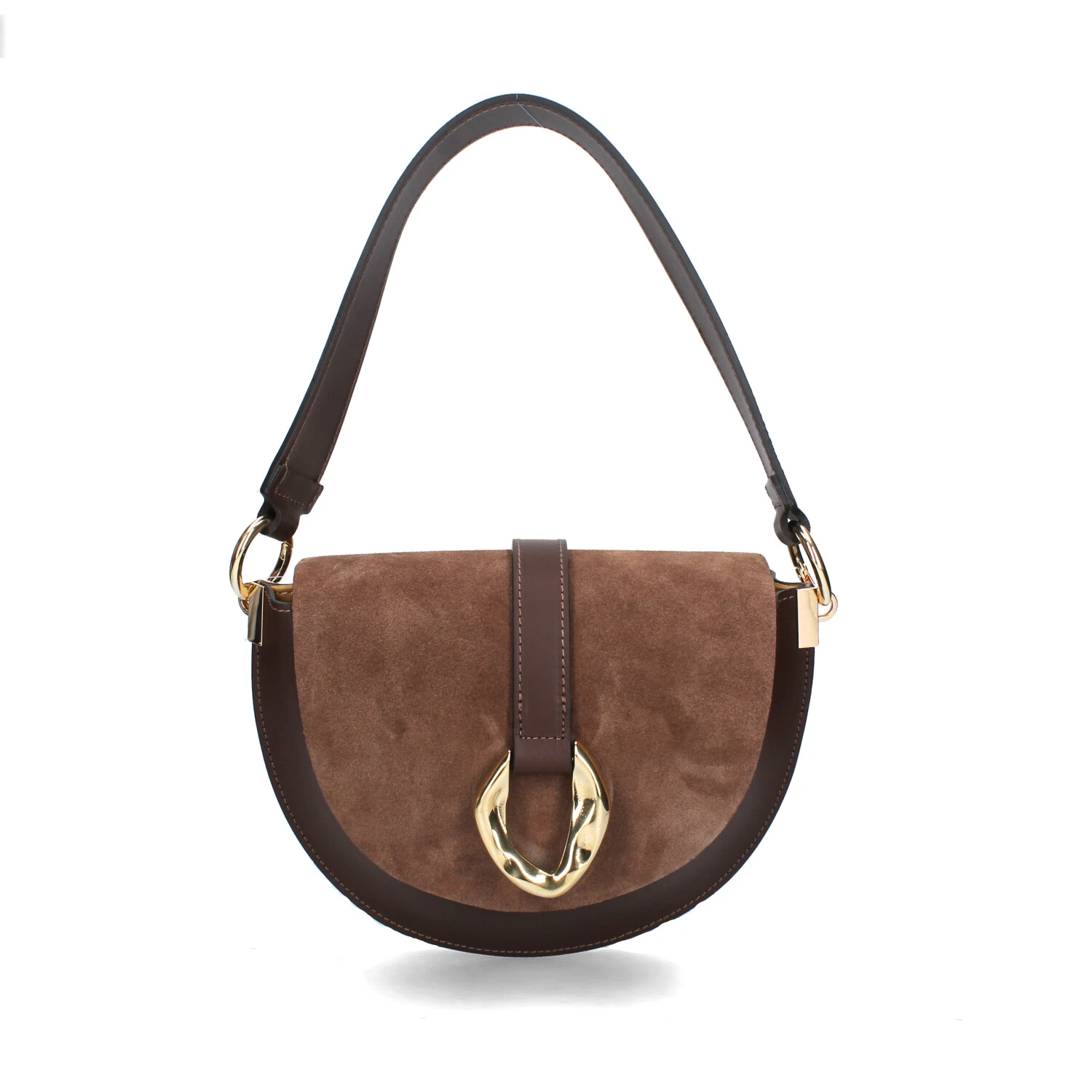 INNUE BORSA A SPALLA SCAMOSCIATA DONNA MARRONE Step By Step Shop
