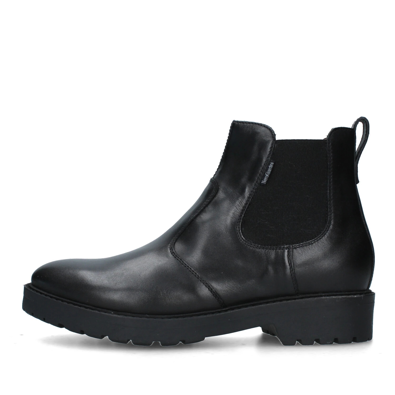 Nero Giardini Stivaletti Chelsea Donna In Pelle Made In Italy - I206080D - Tacco A Blocco E Tecnologia DryGo - 4