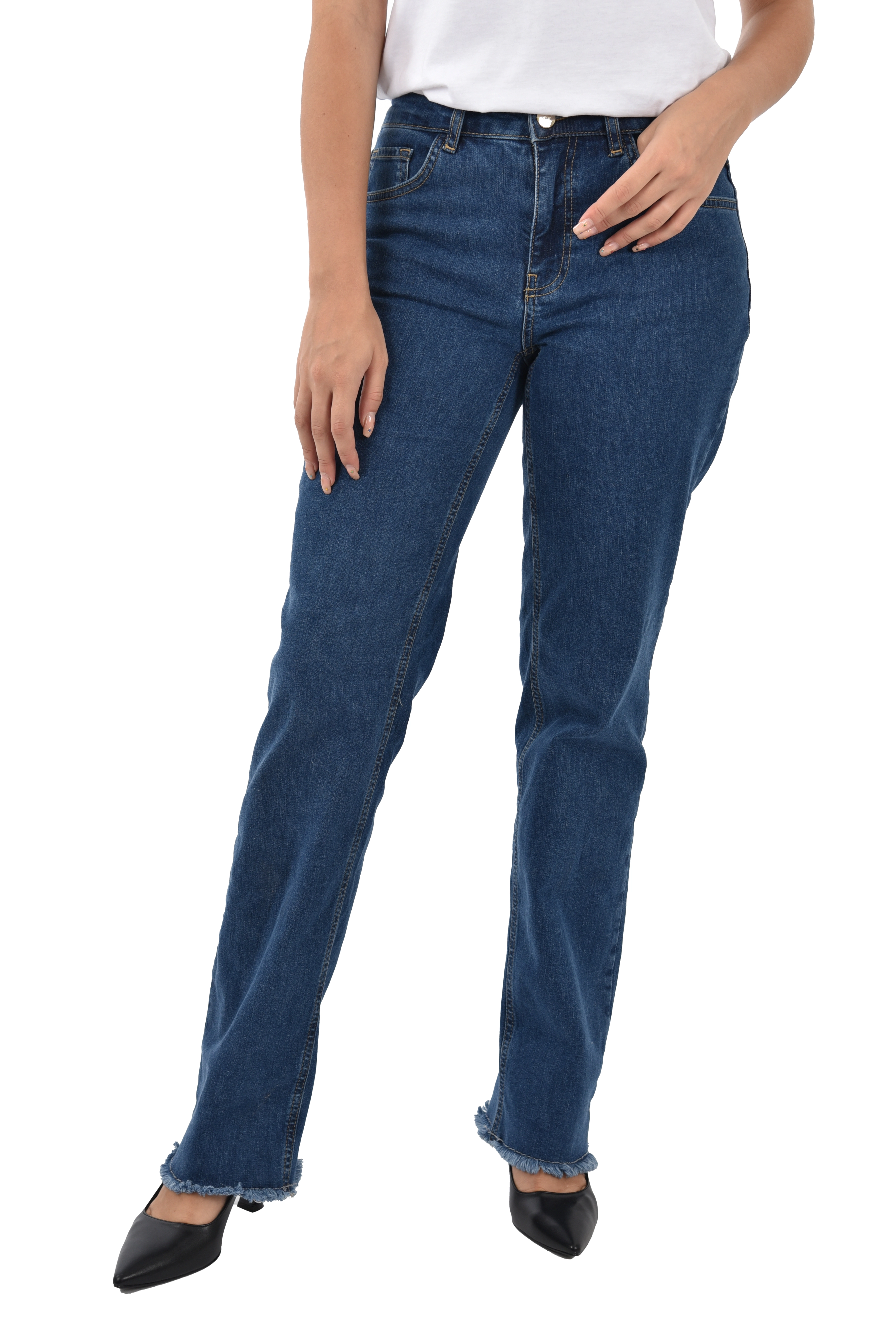 JEANS REGULAR MODELLO CINQUE TASCHE DONNA BLU