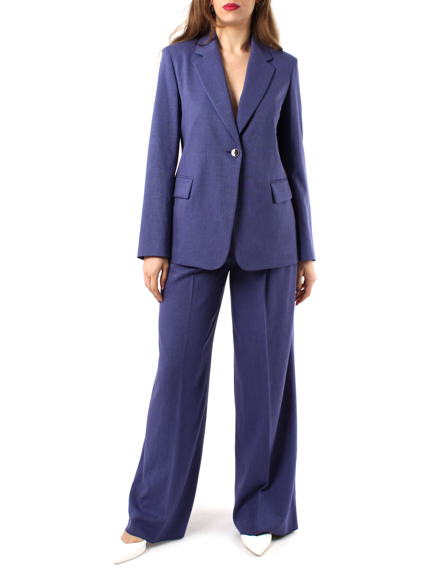 TAILLEUR IN MISTO VISCOSA DONNA BLU