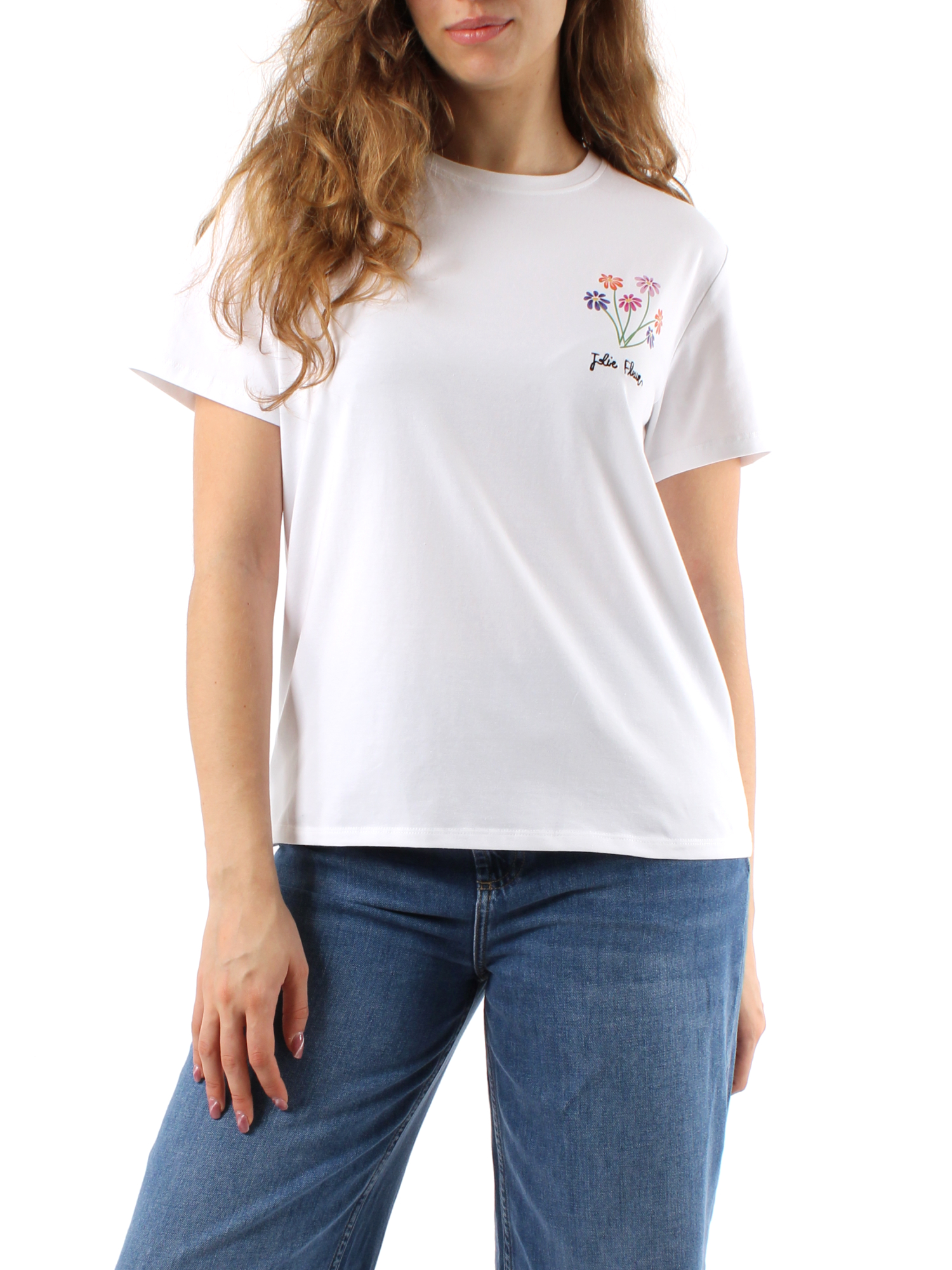 T-SHIRT MANICA CORTA CON SHOPPER BAG DONNA BIANCO