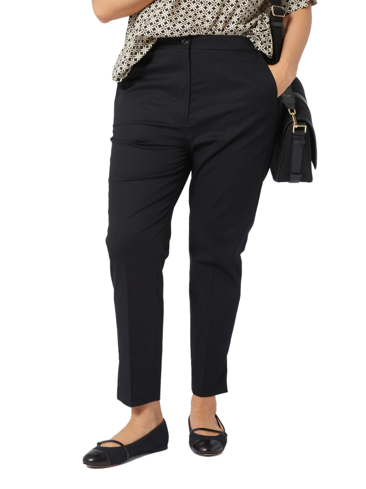 PANTALONI A SIGARETTA SLIM DONNA NERO