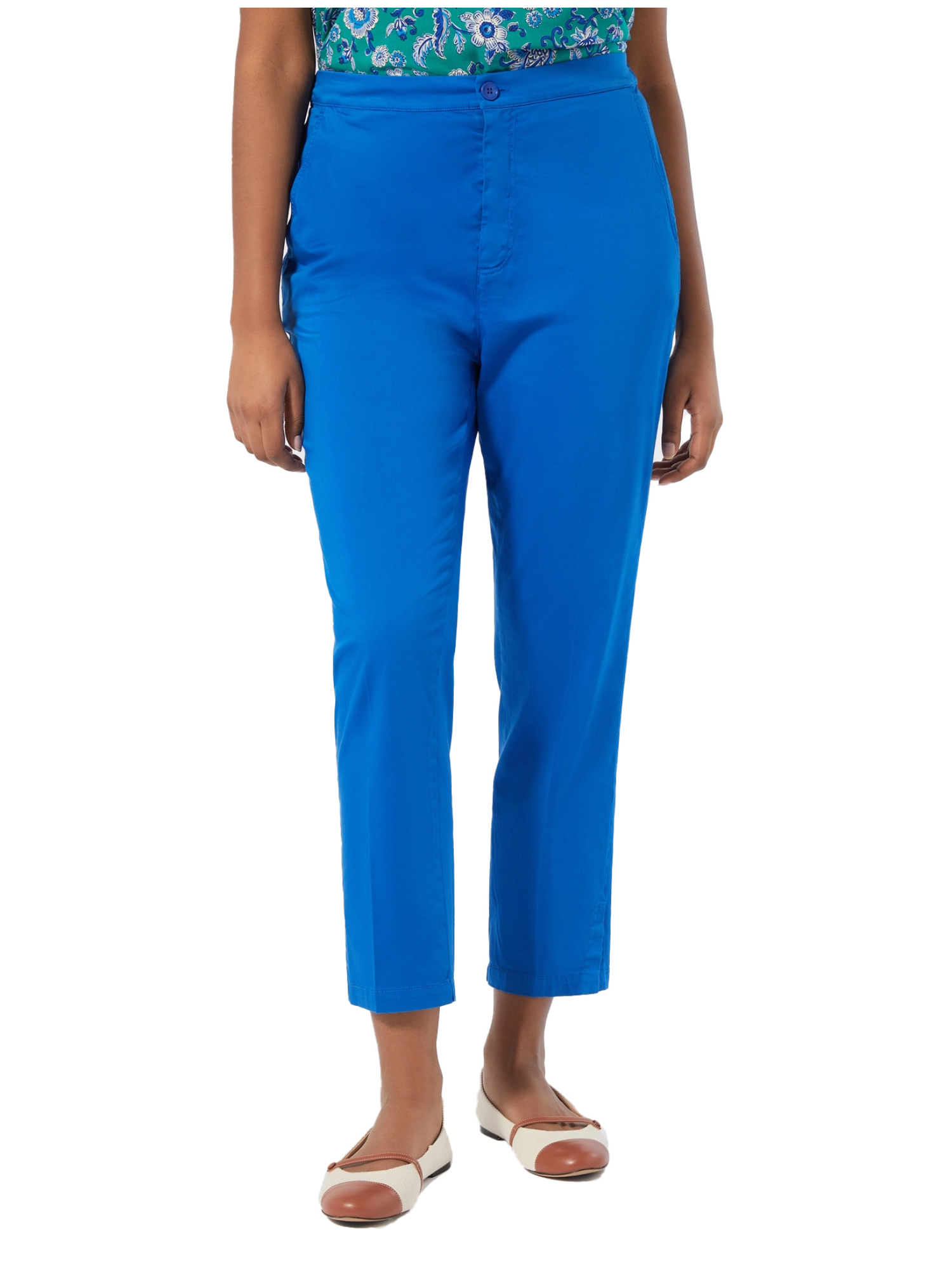 PANTALONI CROPPED IN RASO DONNA BLUETTE