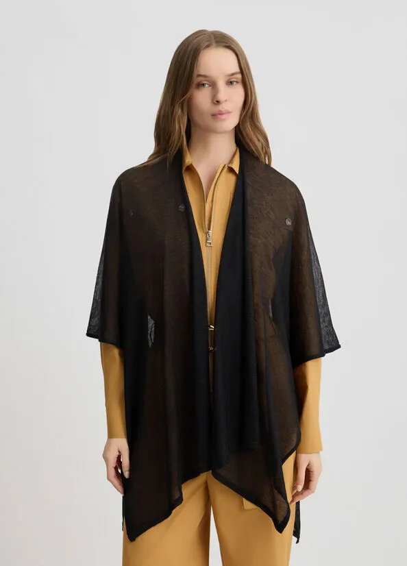PONCHO 2A5007M0300 DONNA NERO