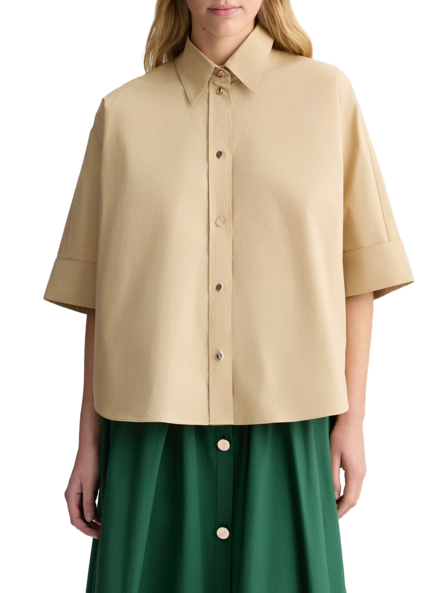 CAMICIA BOXY DONNA BEIGE