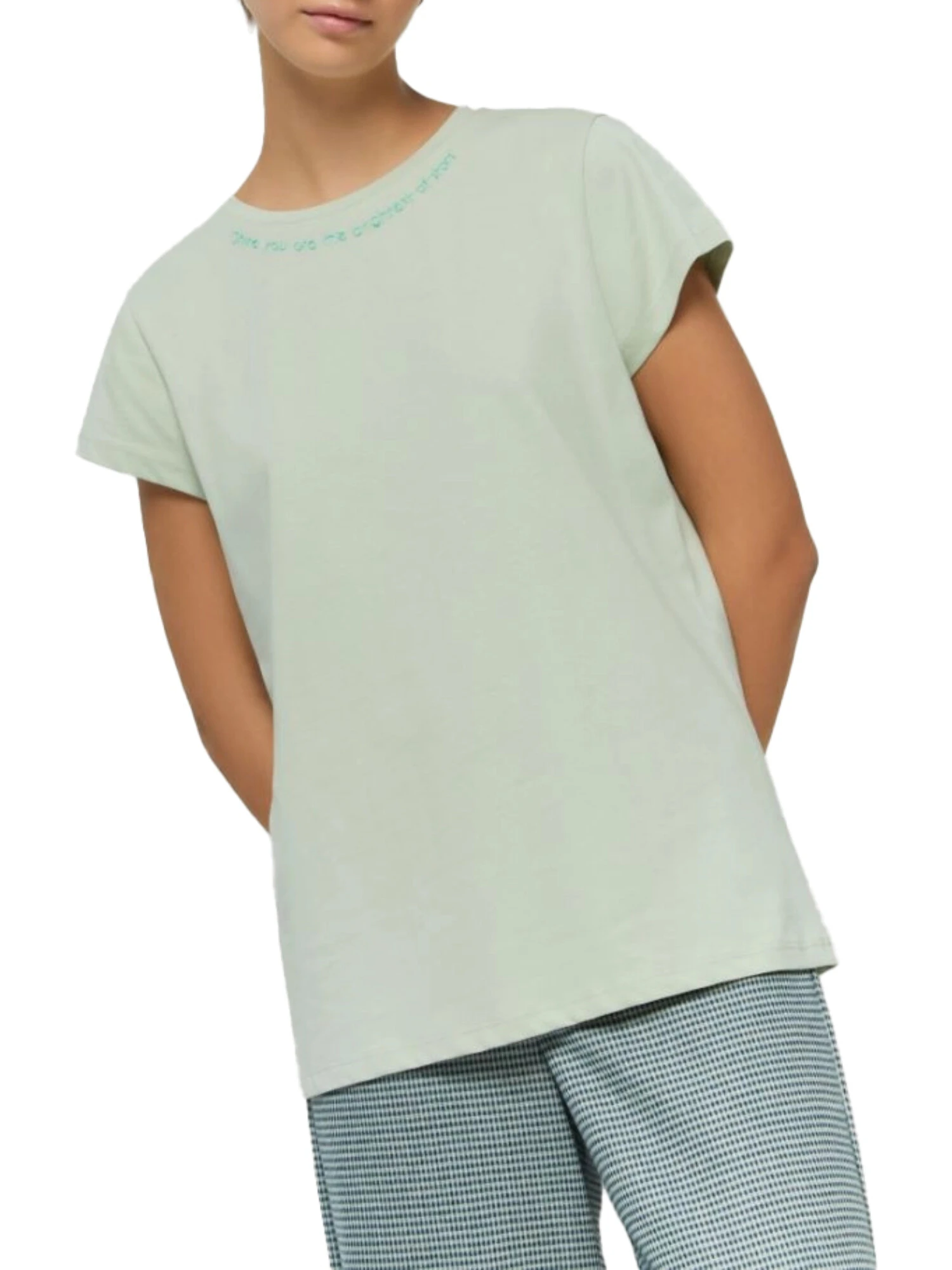 Remidoo T-shirt Oversize Donna Girocollo Manica Corta - 95% Cotone, Verde Chiaro, Taglia XL, Casual Larga