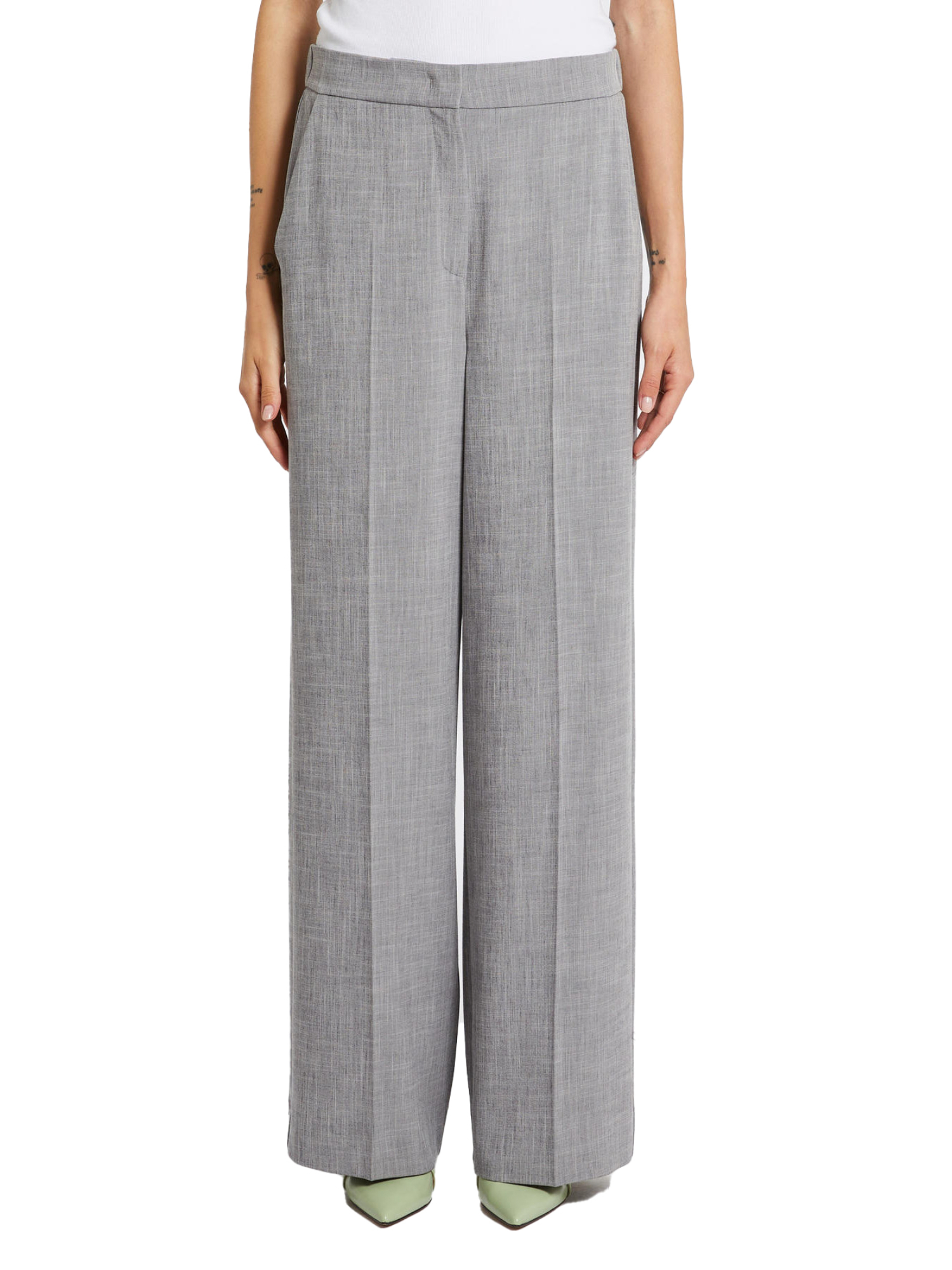 PANTALONI PALAZZO MORBIDI DONNA GRIGIO